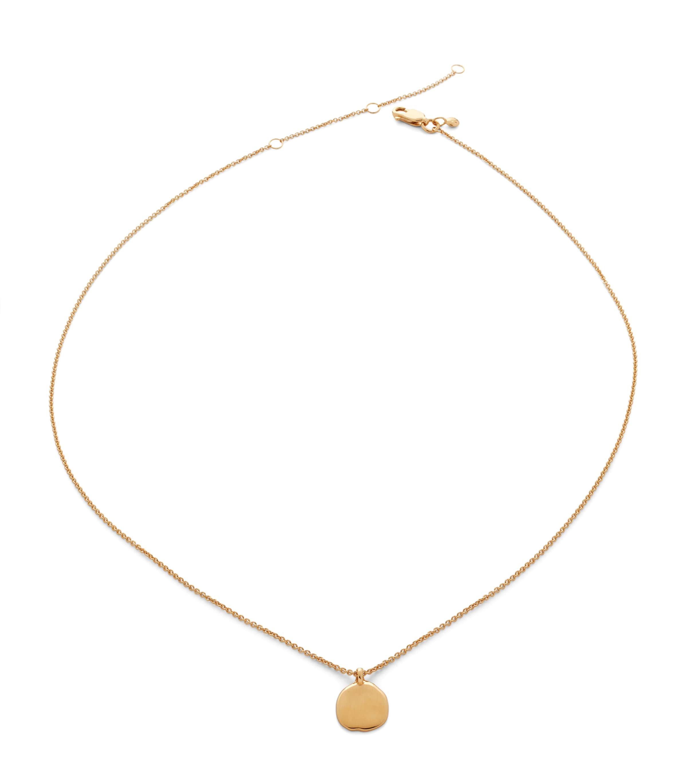 Monica Vinader Gold Vermeil MV Siren Muse Pendant Necklace Gold Vermeil