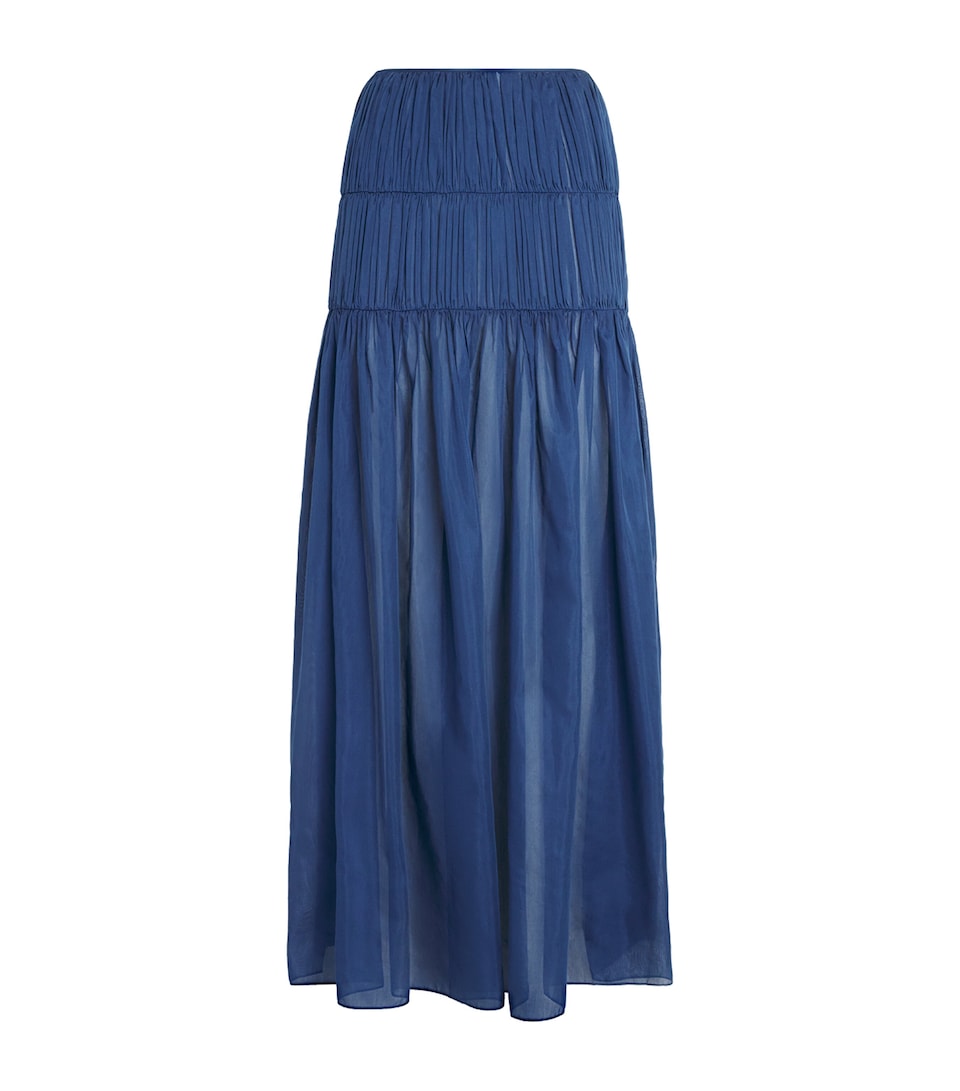 Moré Noir Womens Cotton-Silk Dani Maxi Skirt Bosphorus