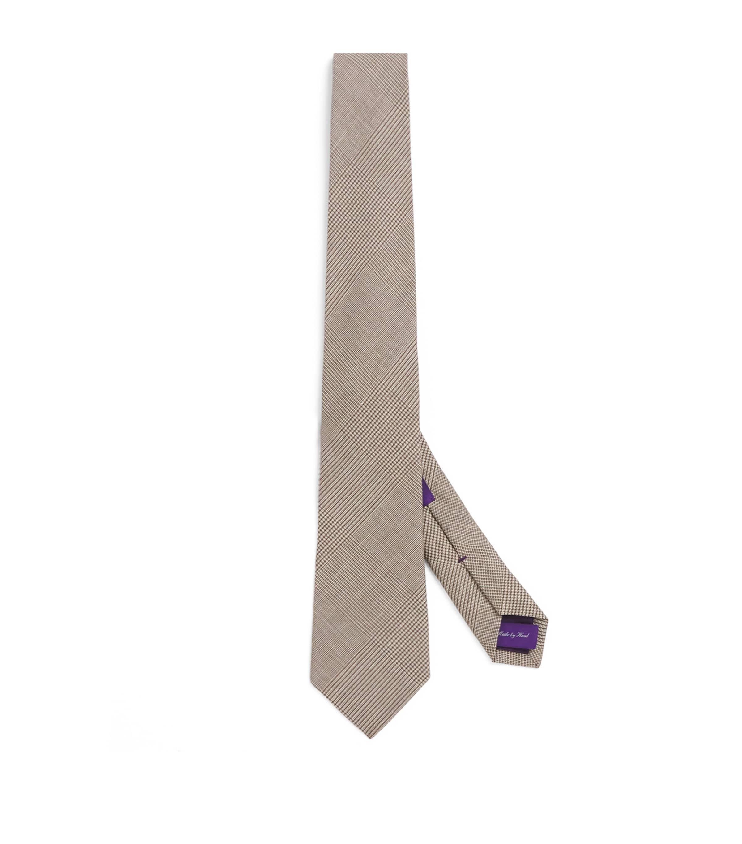 Linen-Silk Houndstooth Tie