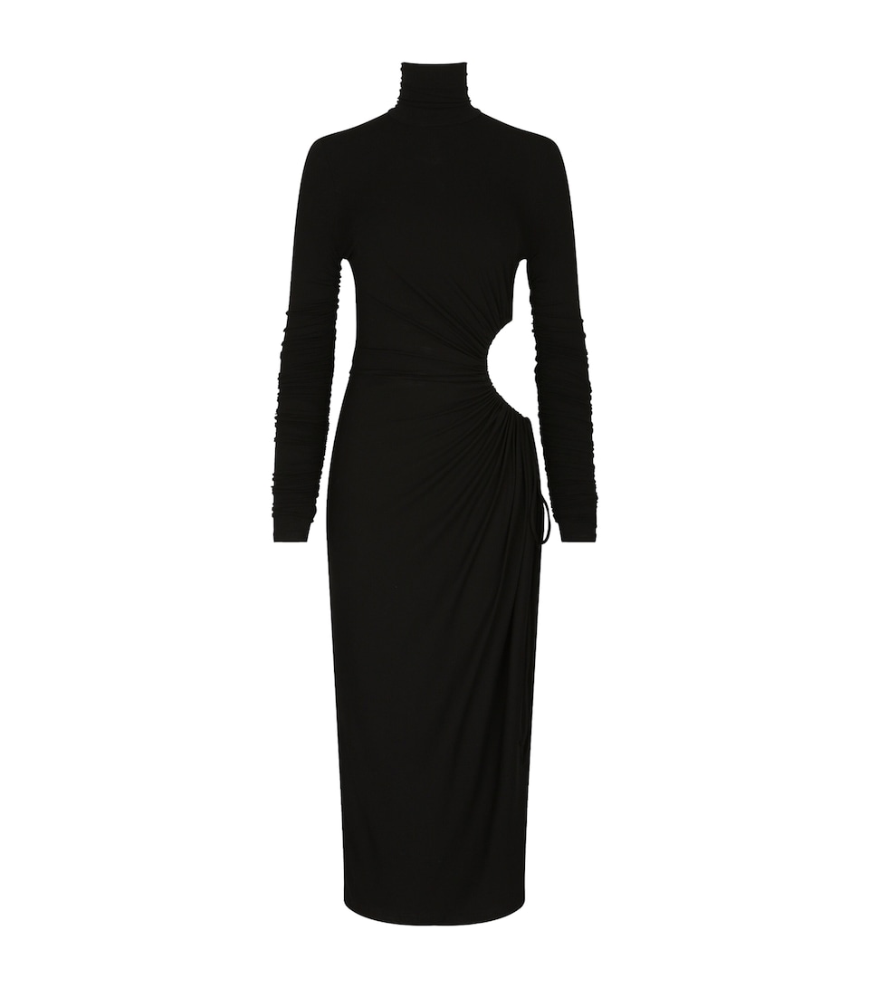 Rollneck Cut-Out Dress