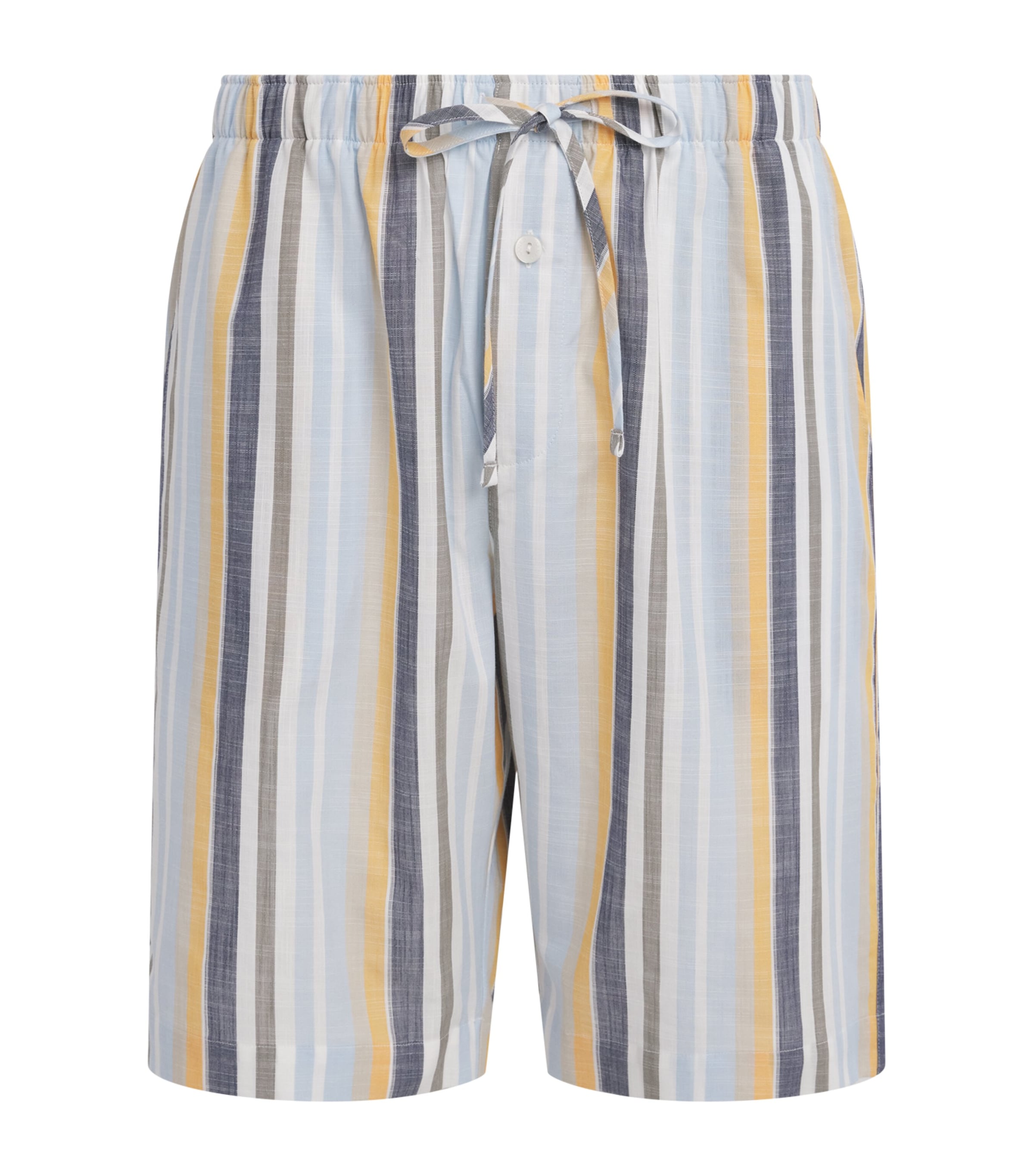 Hanro Mens Cotton Stripe Night & Day Shorts Sunset Stripe