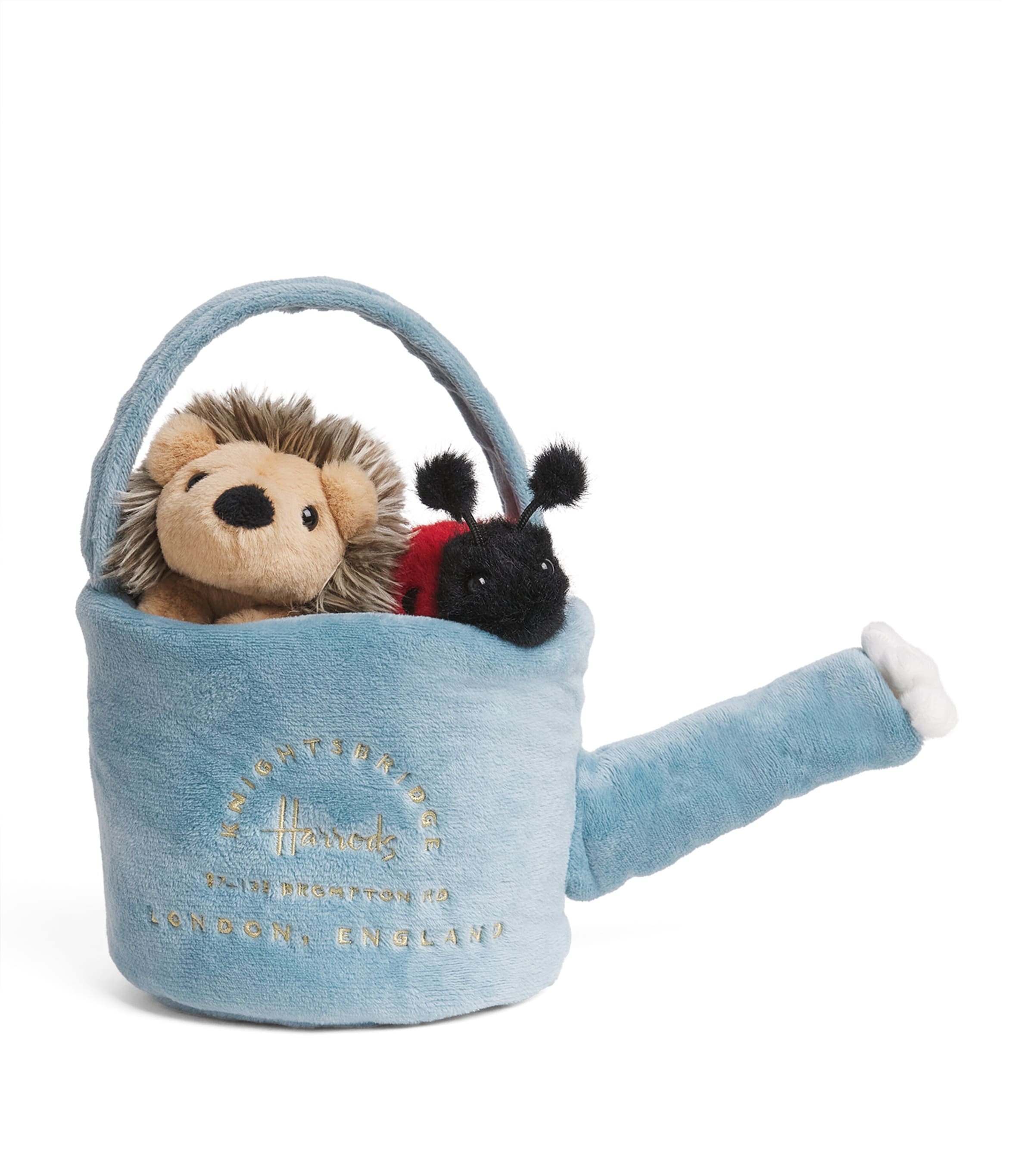 Harrods Hedgehog Watering Can Plush (24cm) Blue