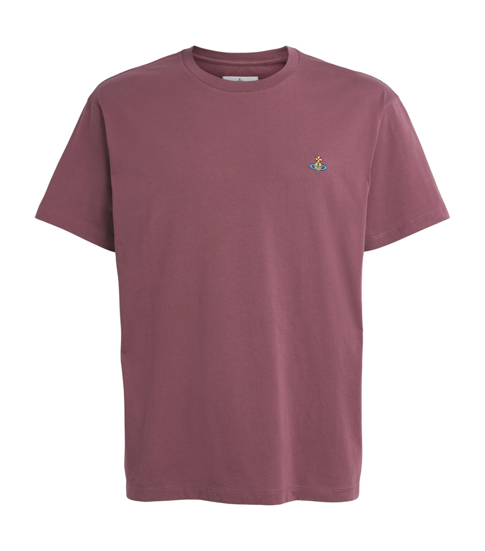 Vivienne Westwood Mens Cotton Orb T-Shirt Oxblood Red