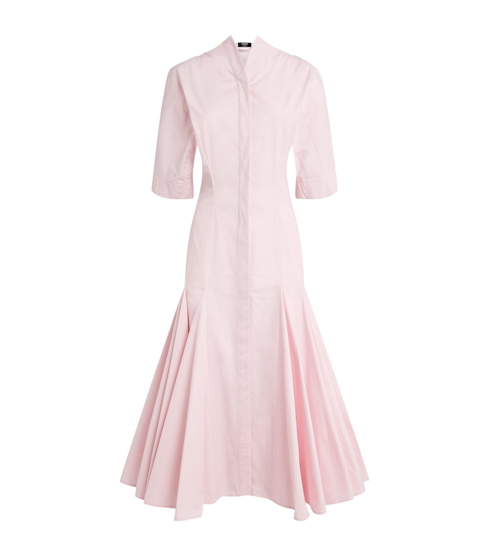 Jacquemus Womens Cotton La Robe Moisson Midi Shirt Dress Light Pink