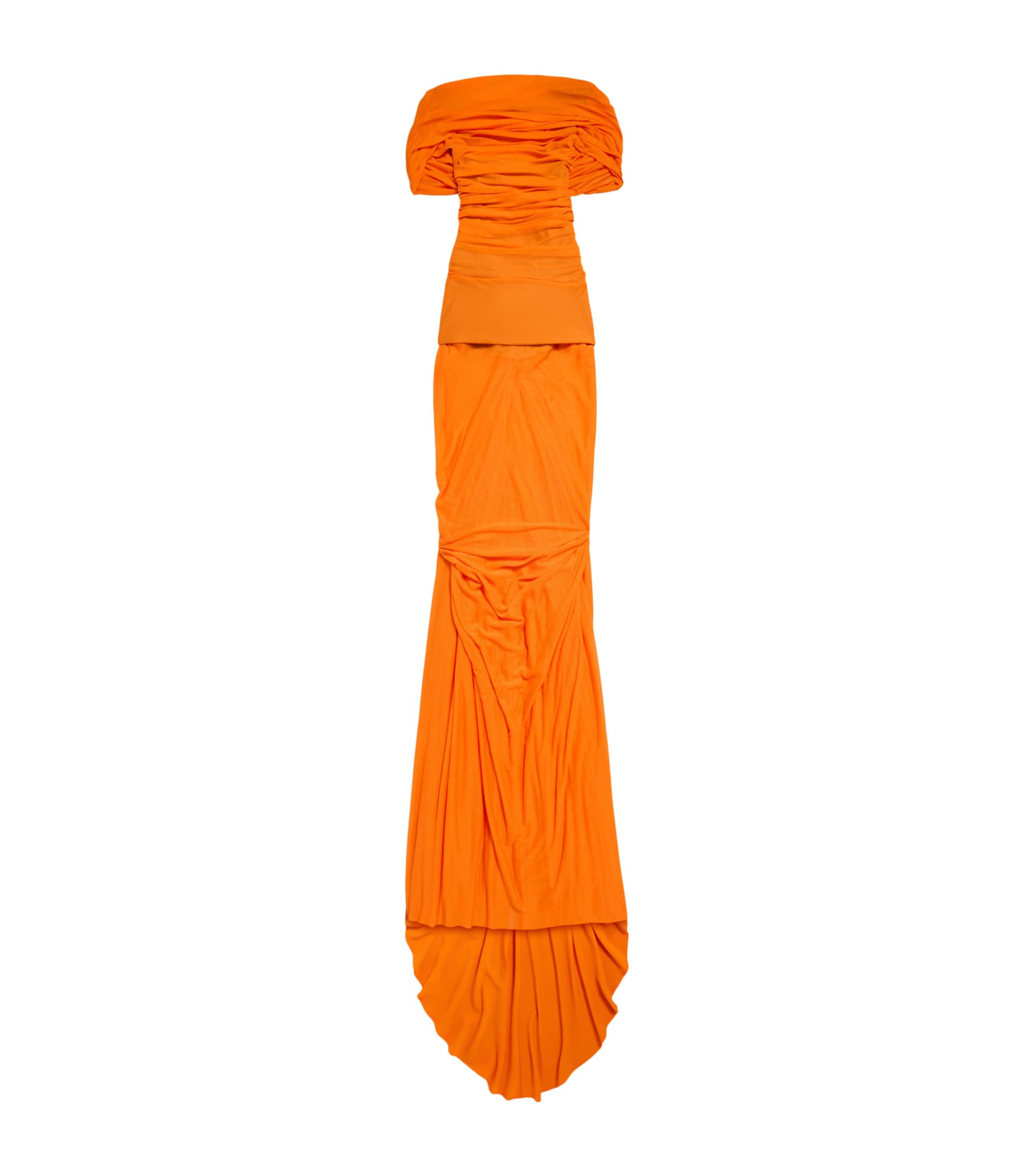 Balenciaga Womens Sheer Open Back Maxi Dress