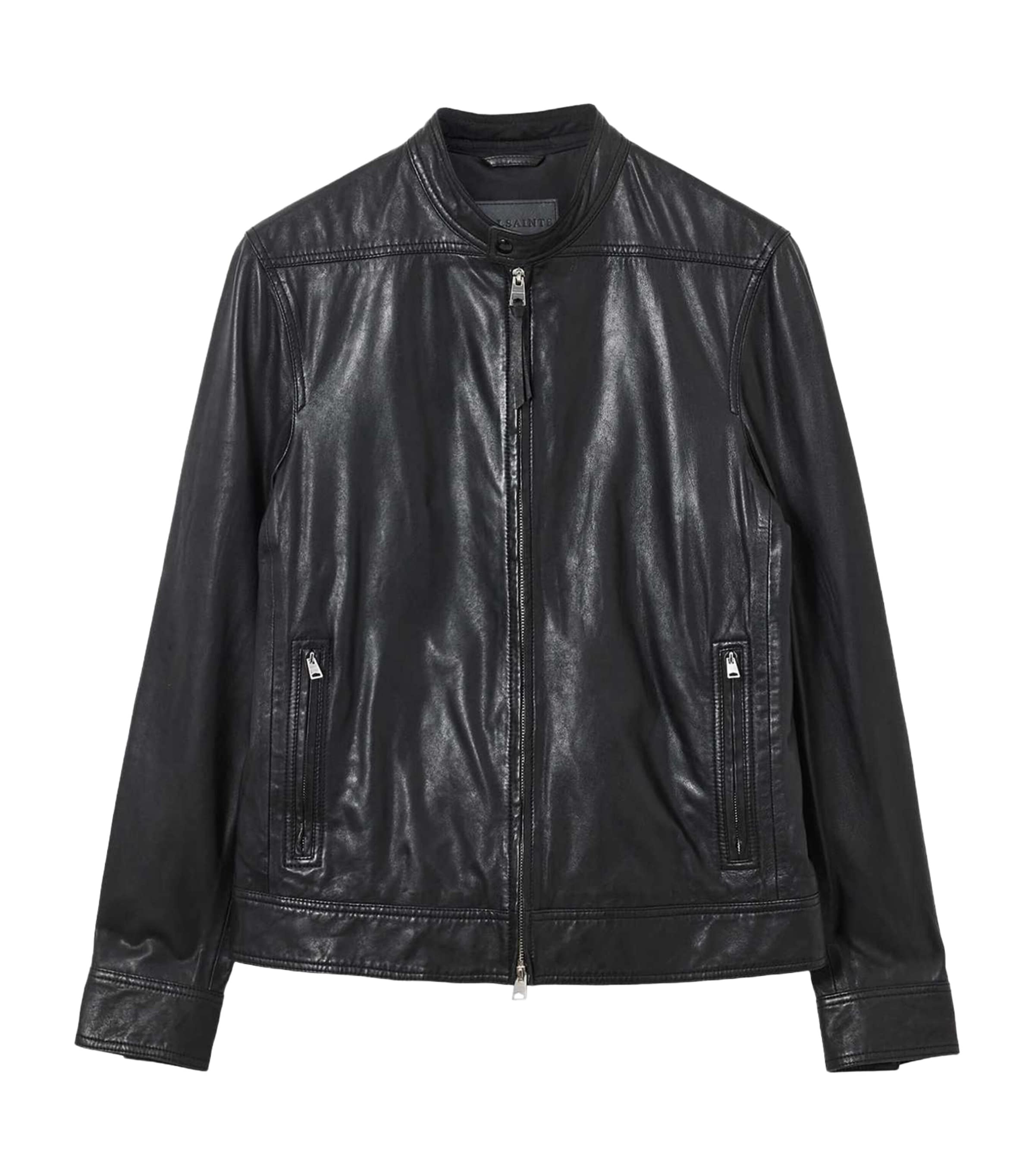 AllSaints Mens Colt Leather Jacket Black