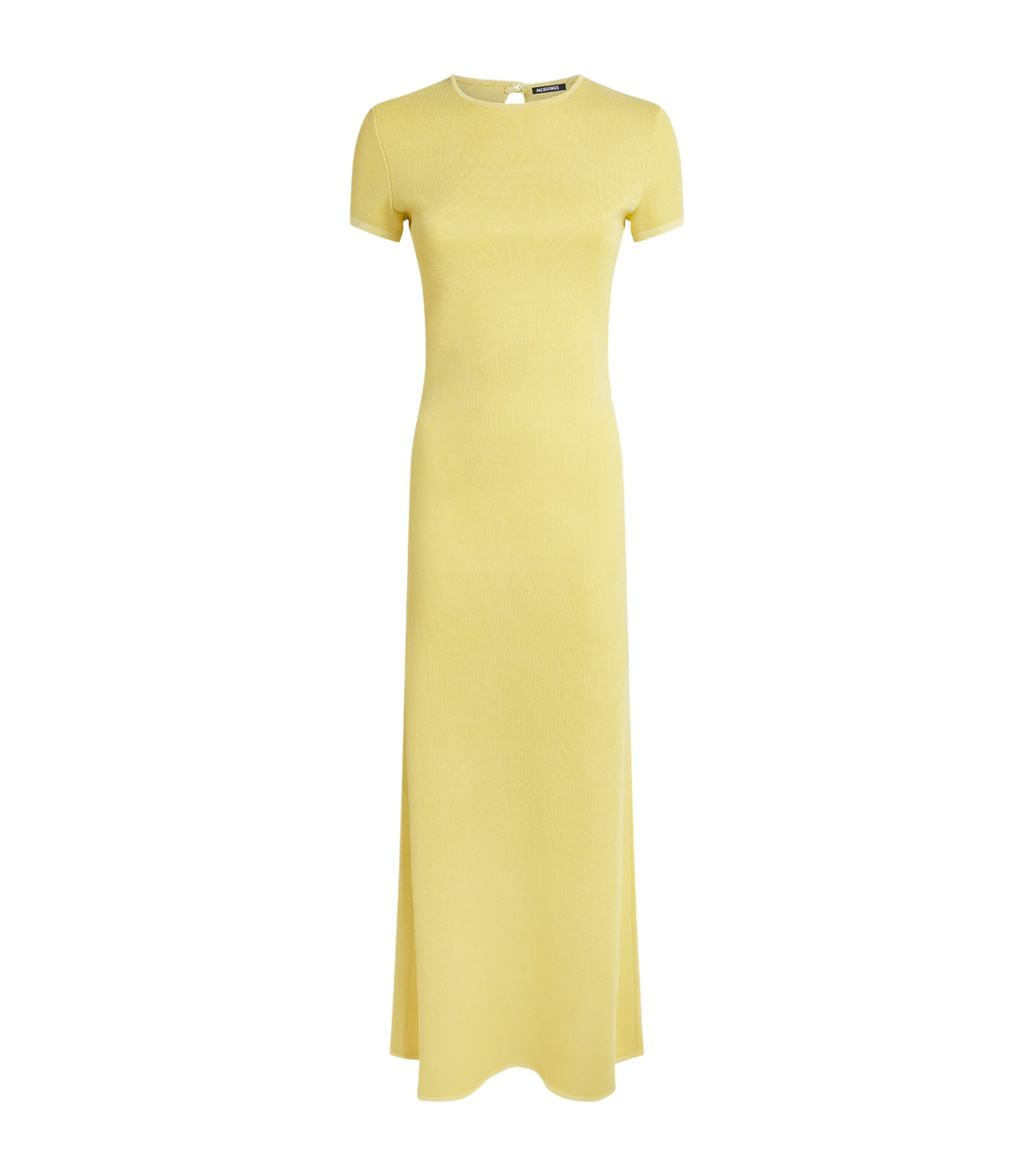 Jacquemus Womens Knitted Maille Maxi Dress Yellow