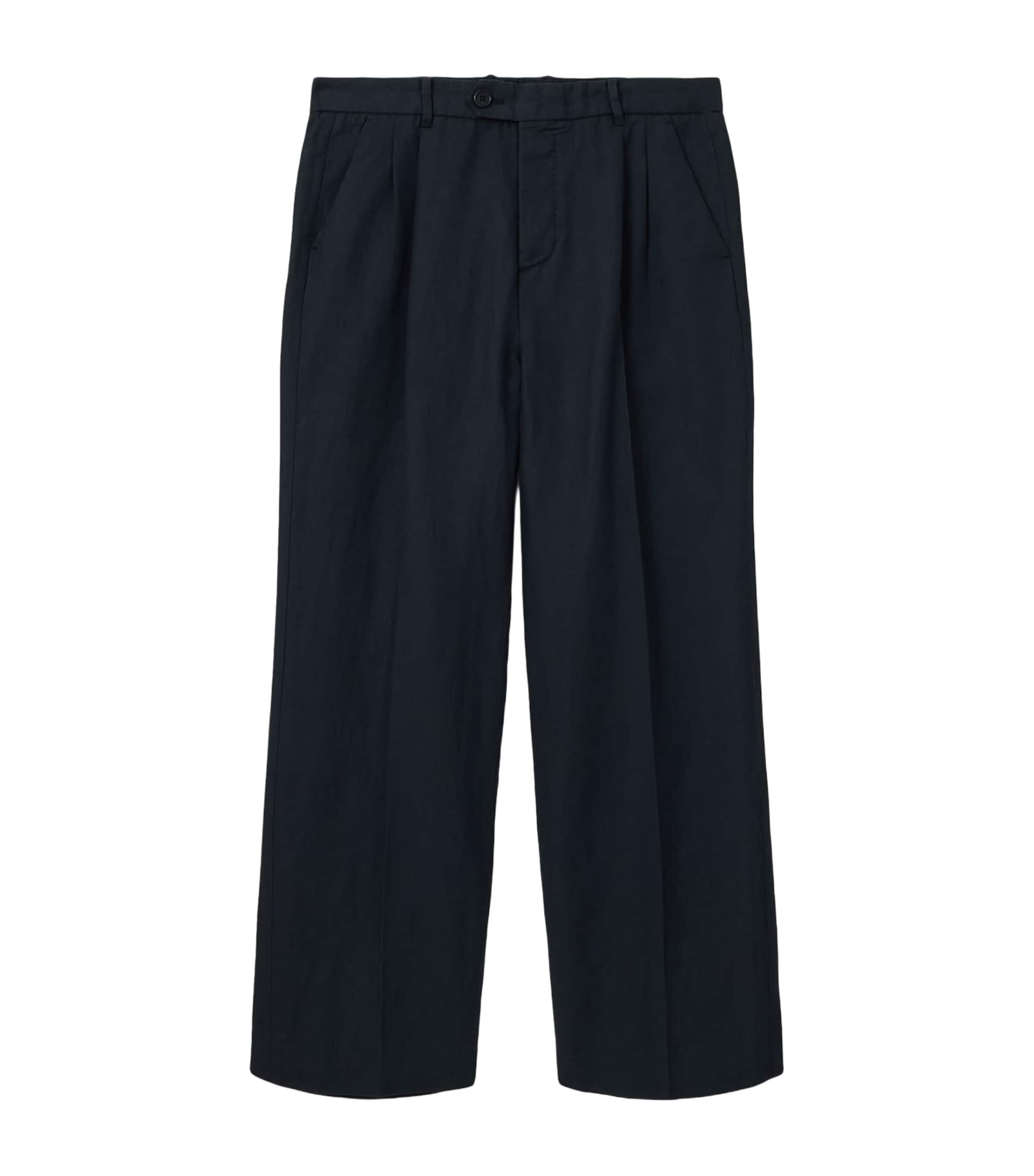 Linen-Organic Cotton Roland Straight Trousers