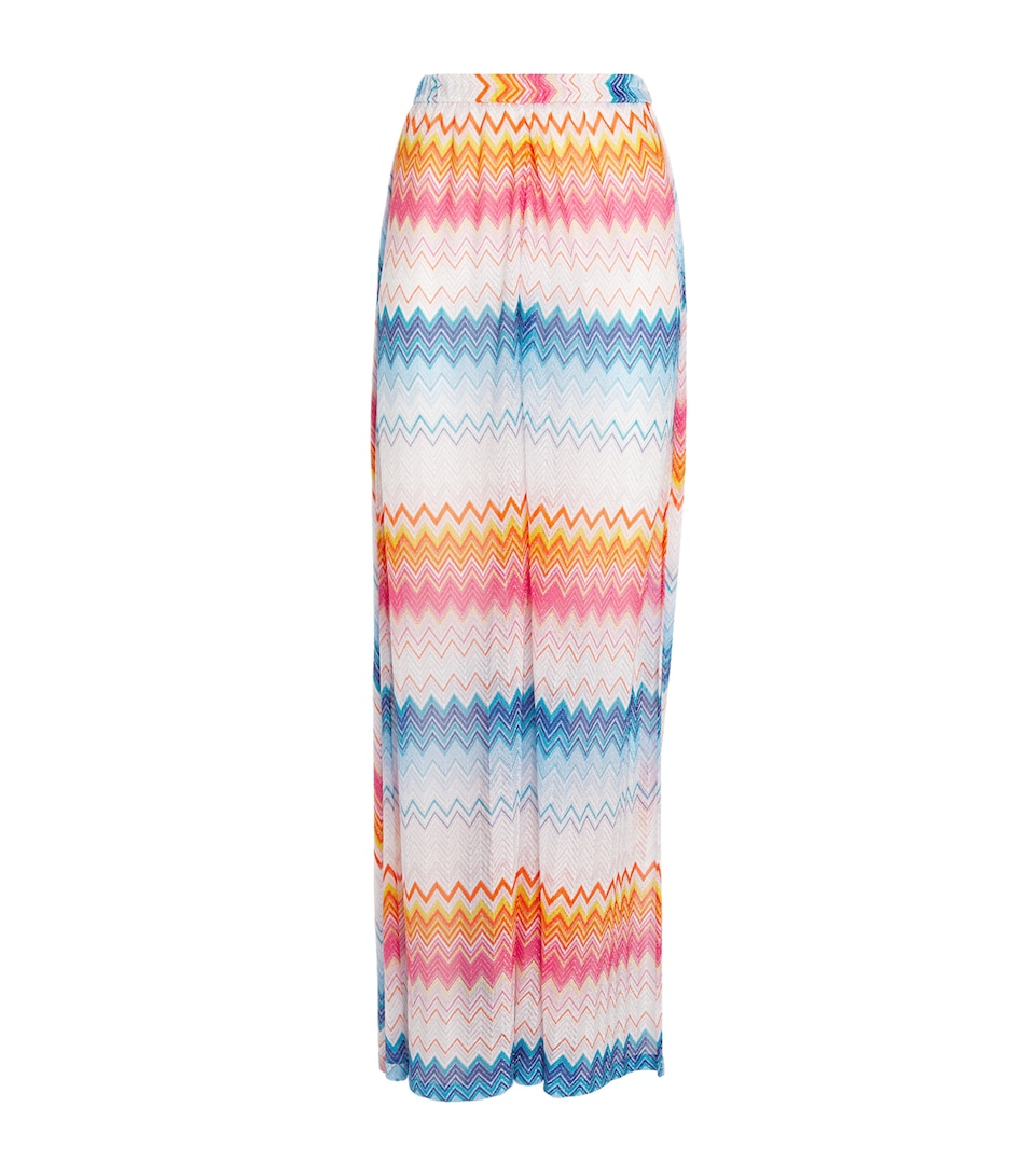 Side-Split Wide-Leg Trousers
