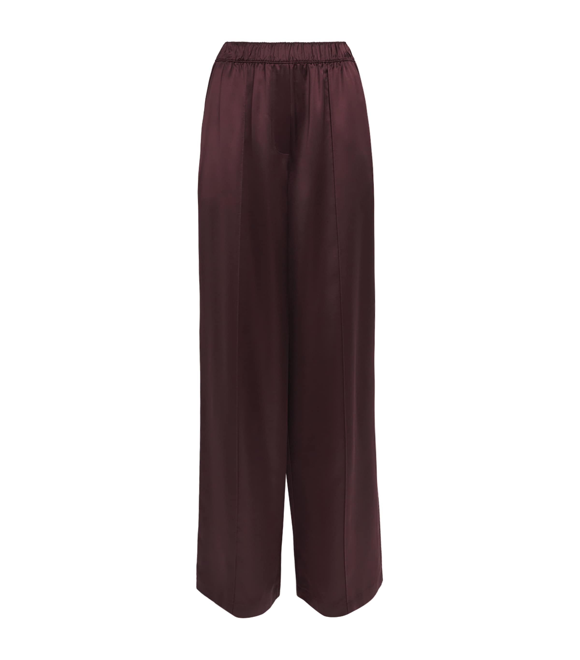Satin Wide-Leg Trousers