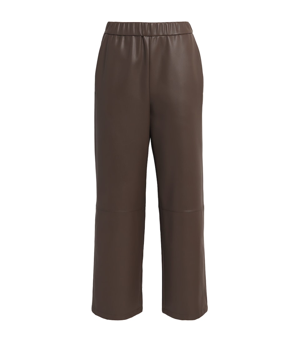 MM Womens Faux Leather Lode Trousers Dark Brown