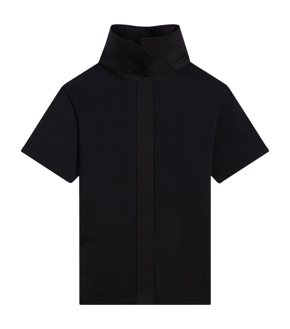 Givenchy Womens Cotton Reverse Collar T-Shirt