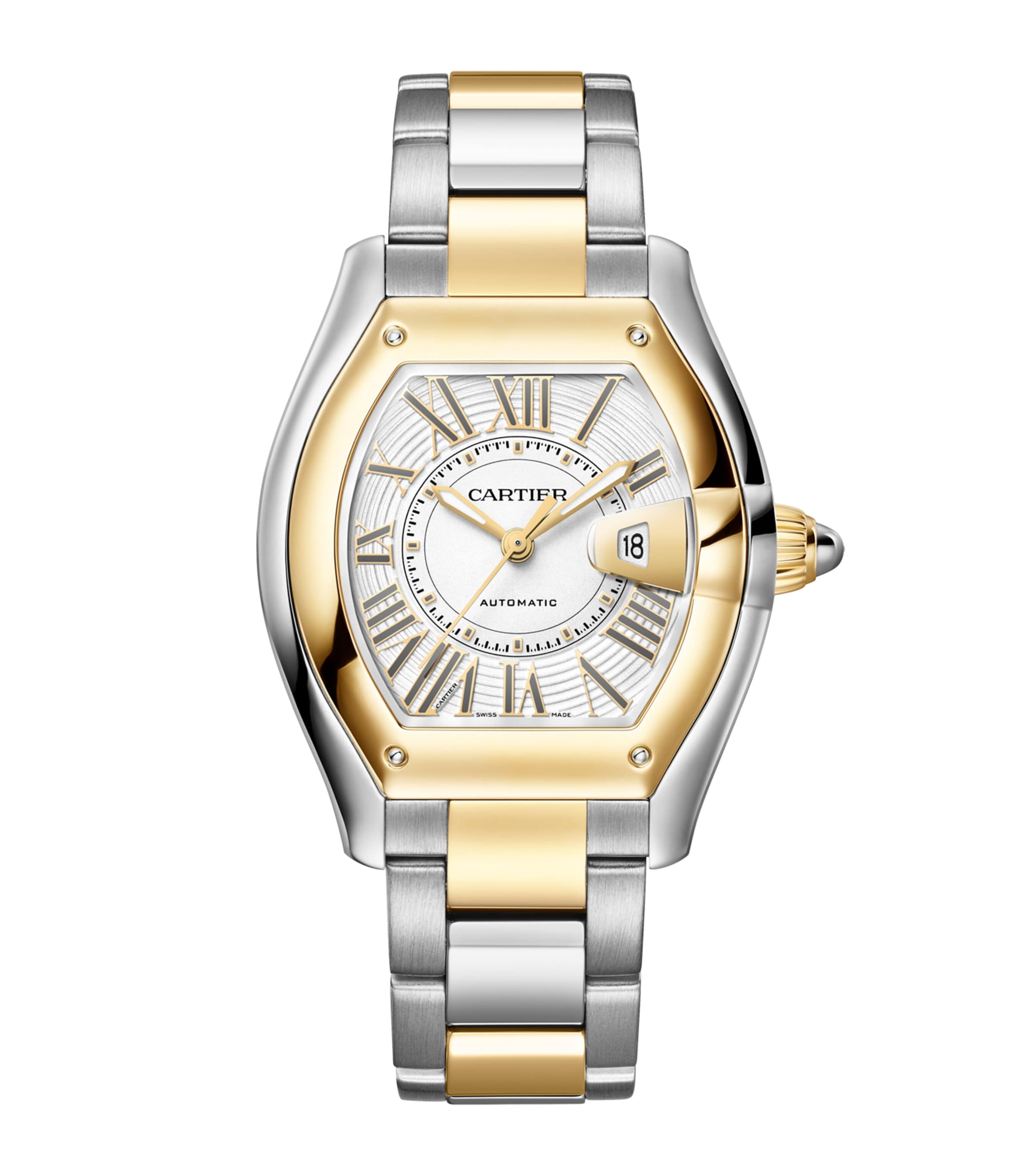Cartier Yellow Gold and Stainless Steel Roadster Watch 34.9mm Yellow Gold Steel