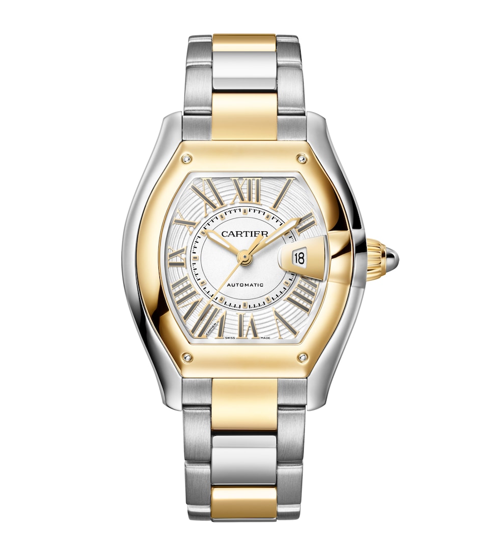 Cartier Yellow Gold and Stainless Steel Roadster Watch 34.9mm Yellow Gold Steel