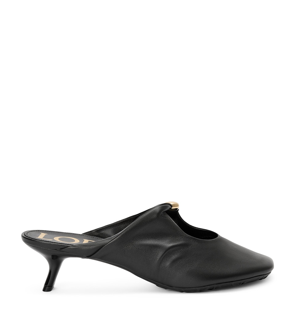 Lambskin Pebble Soft Heeled Mules 45