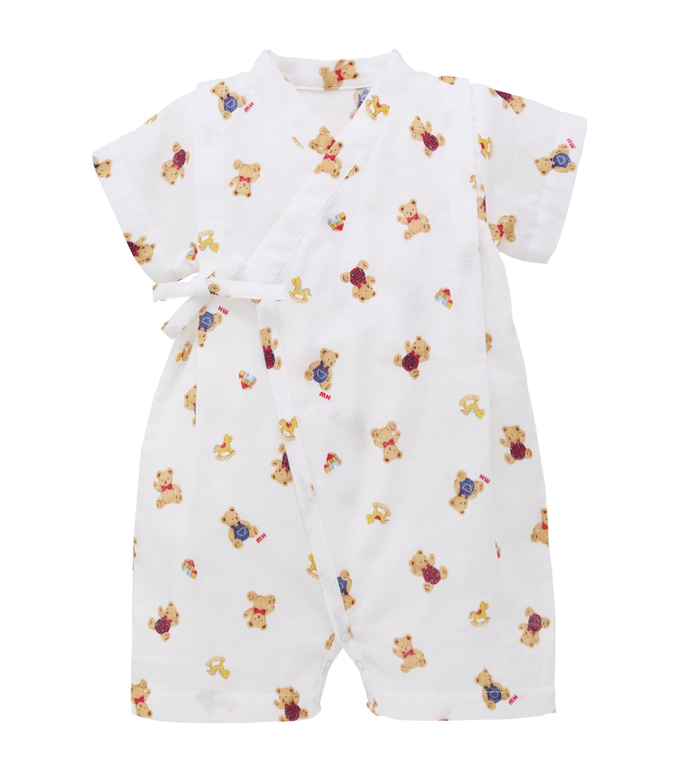 Cotton Bear Print Jinbei Playsuit (1-6 Months)
