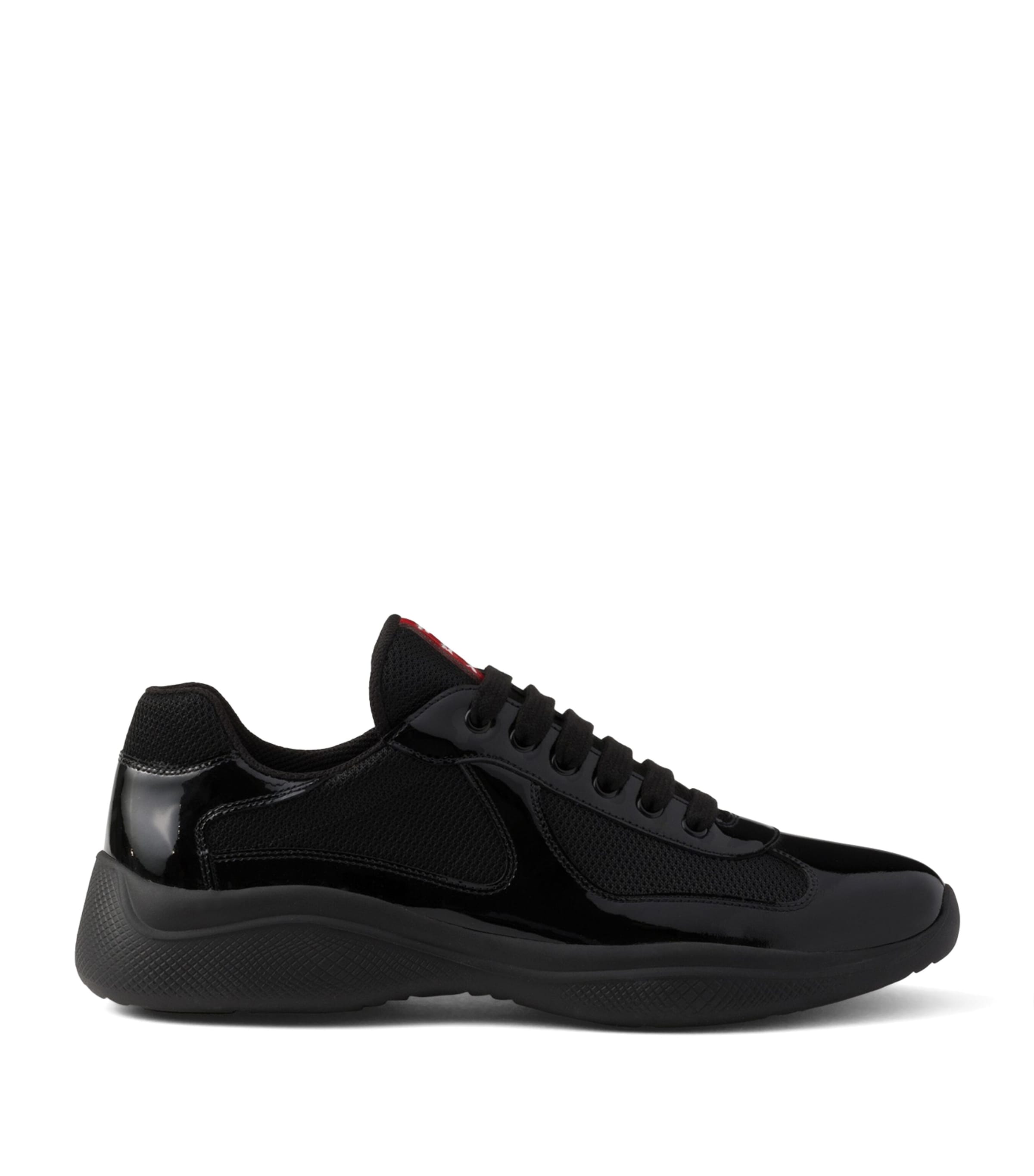 Prada Patent Leather-Blend America's Cup Sneakers
