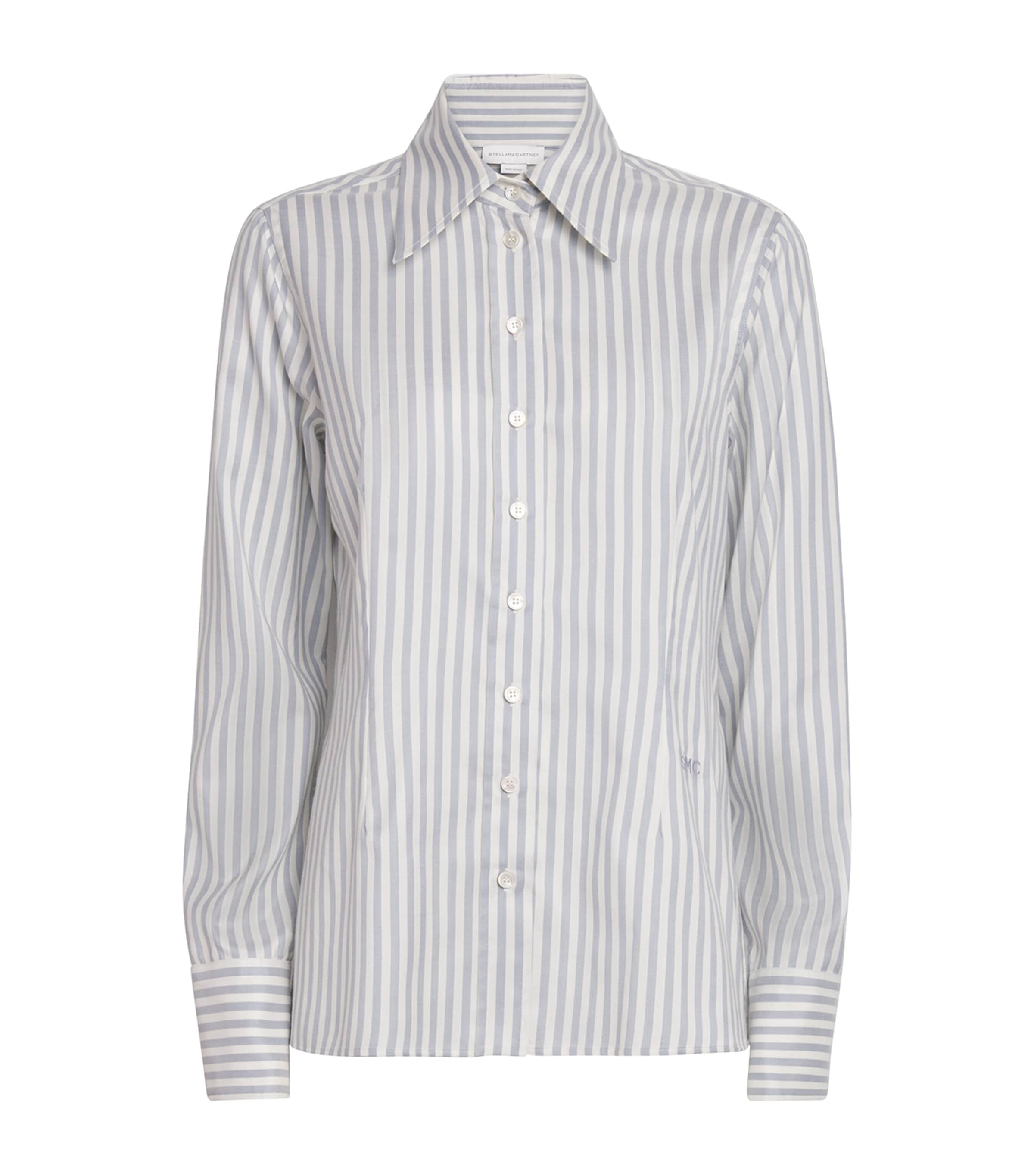 Organic Silk-Wool Stripe Shirt