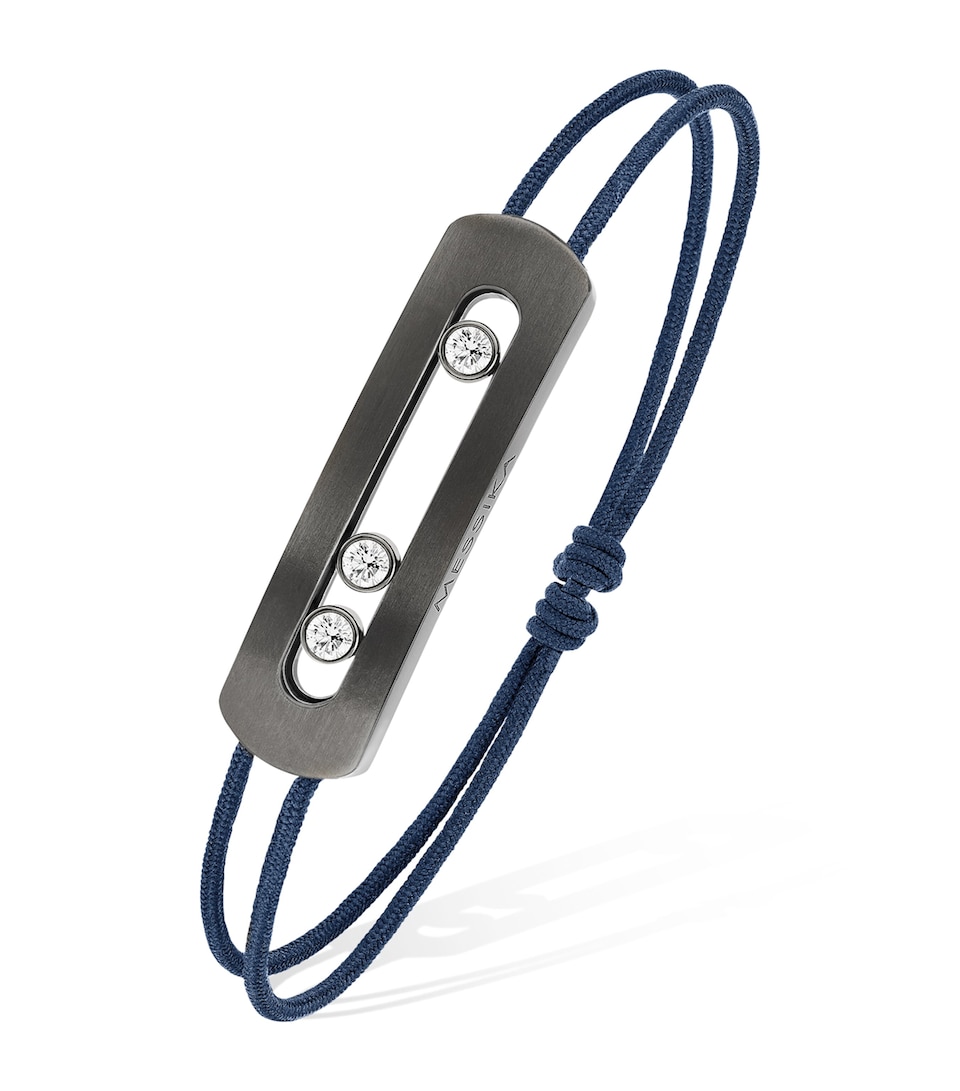 Graphite Titanium and Diamond Move Bracelet