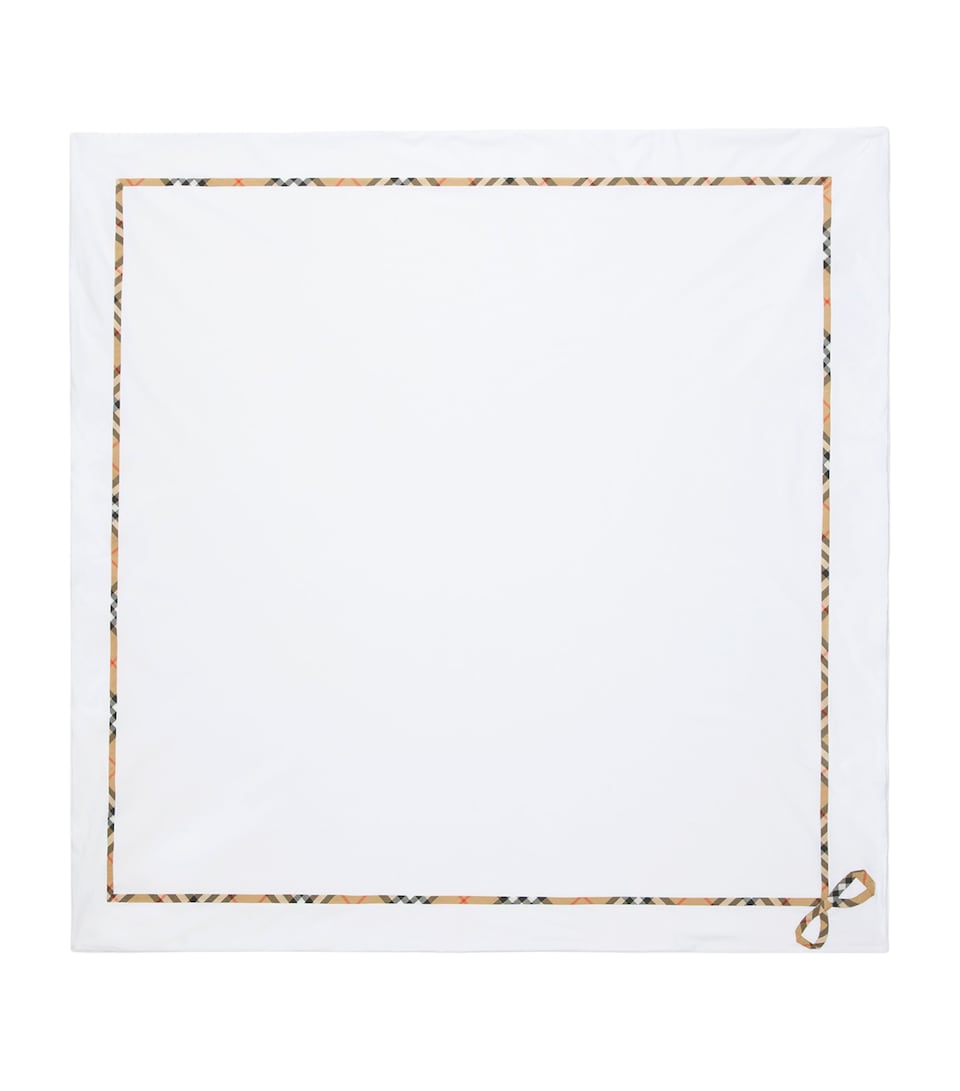 Cotton Check-Trim Blanket (100cm x 100cm)