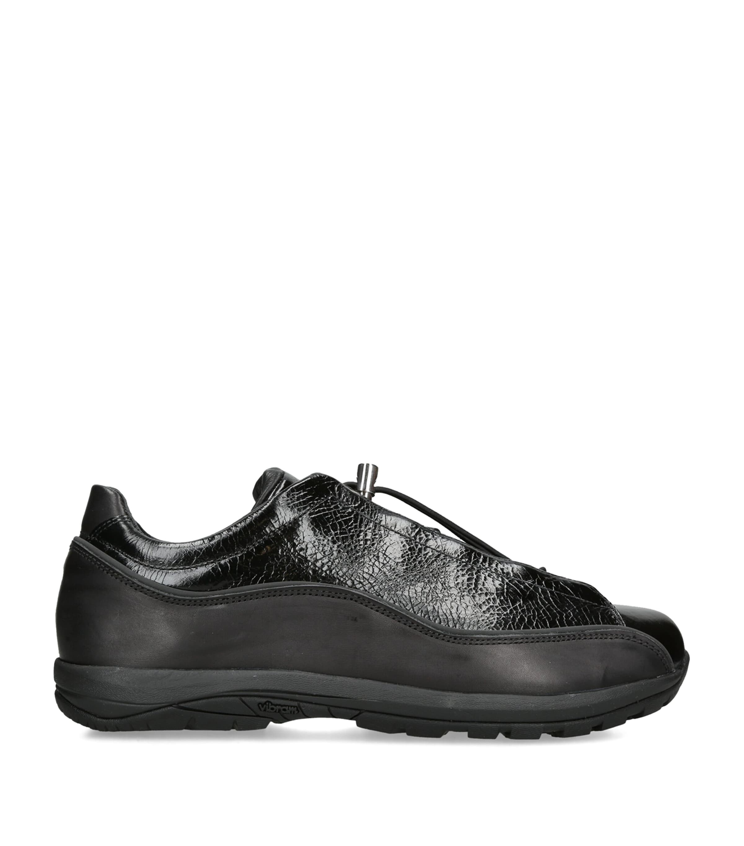 Diemme Crackled Leather Licata Sneakers Black