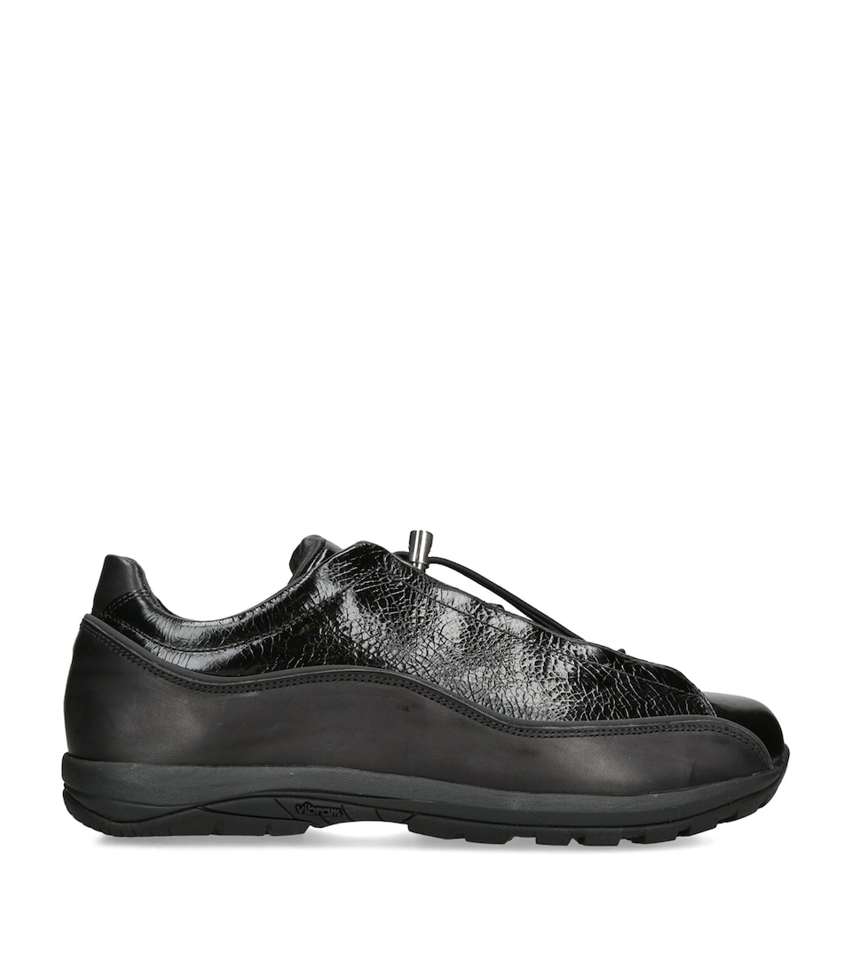 Diemme Crackled Leather Licata Sneakers Black