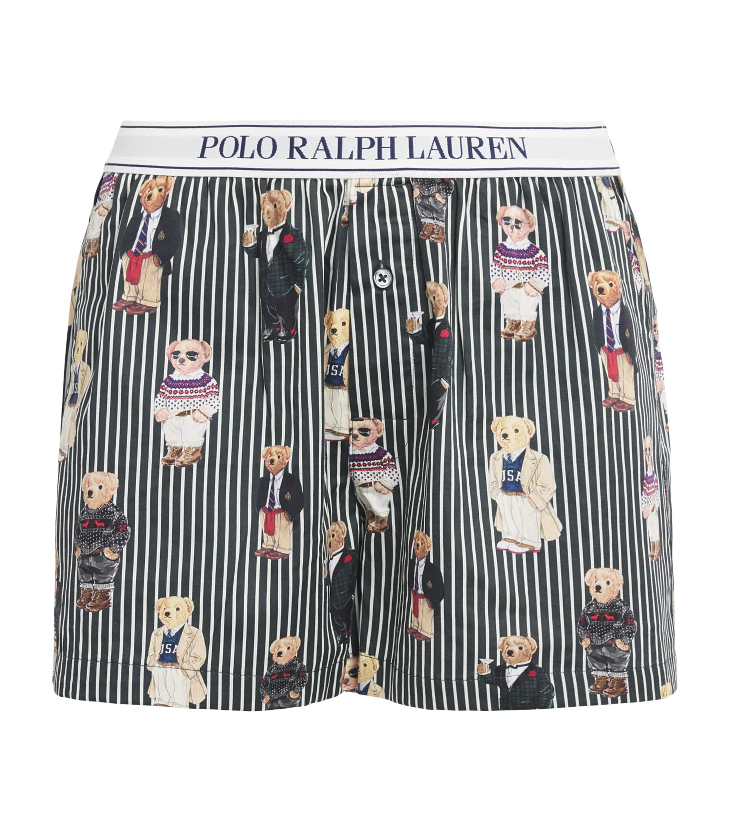 Polo Ralph Lauren Womens Cotton Polo Bear Logo Pyjama Shorts Winter Bear