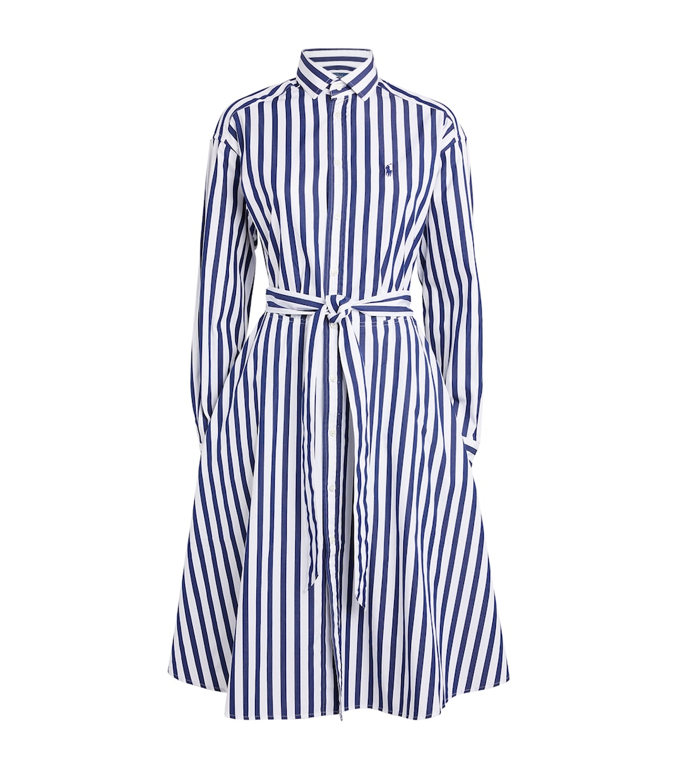 Stripe Polo Pony Mini Shirt Dress