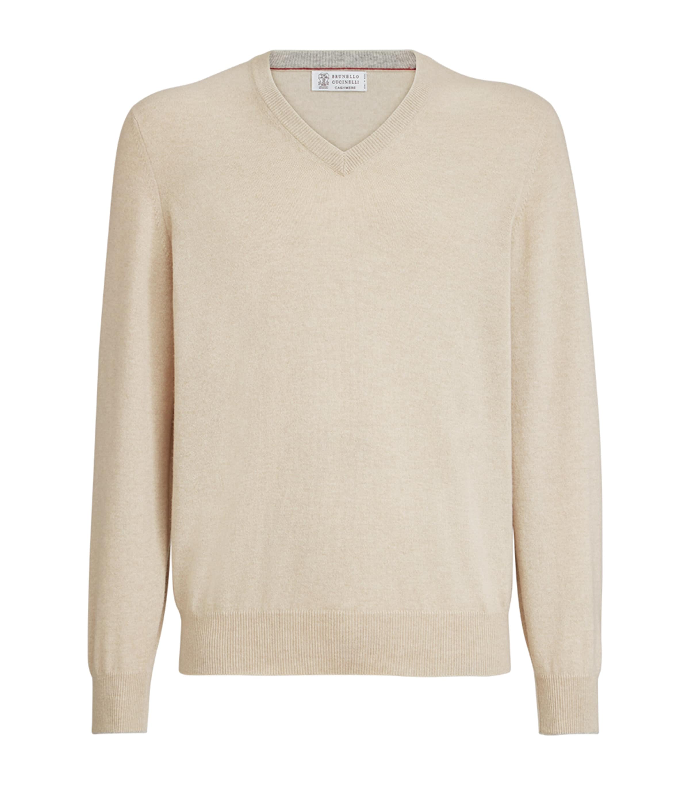 Brunello Cucinelli Mens Cashmere V-Neck Sweater