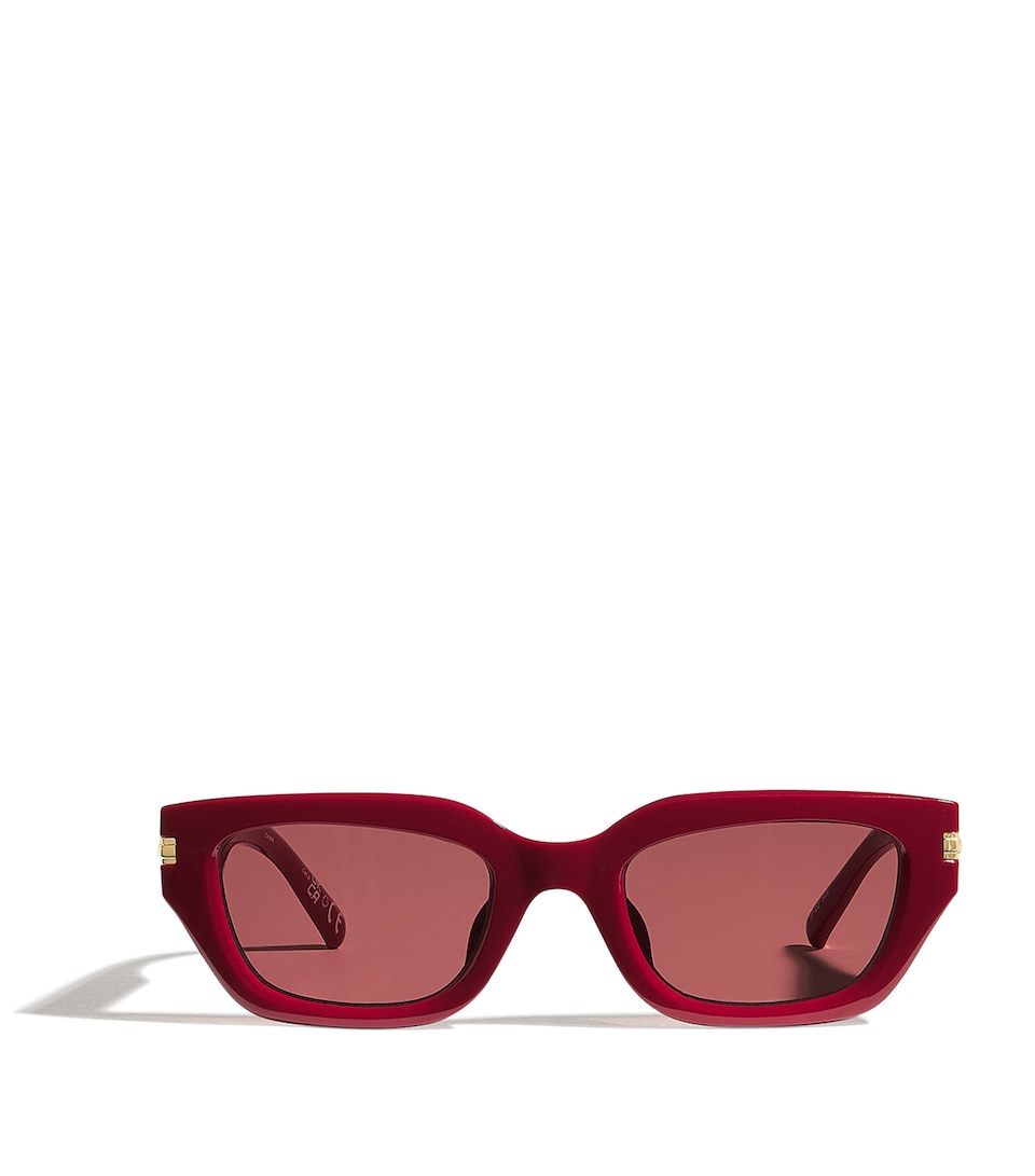 Le Specs Cubito Cat Eye Sunglasses Red