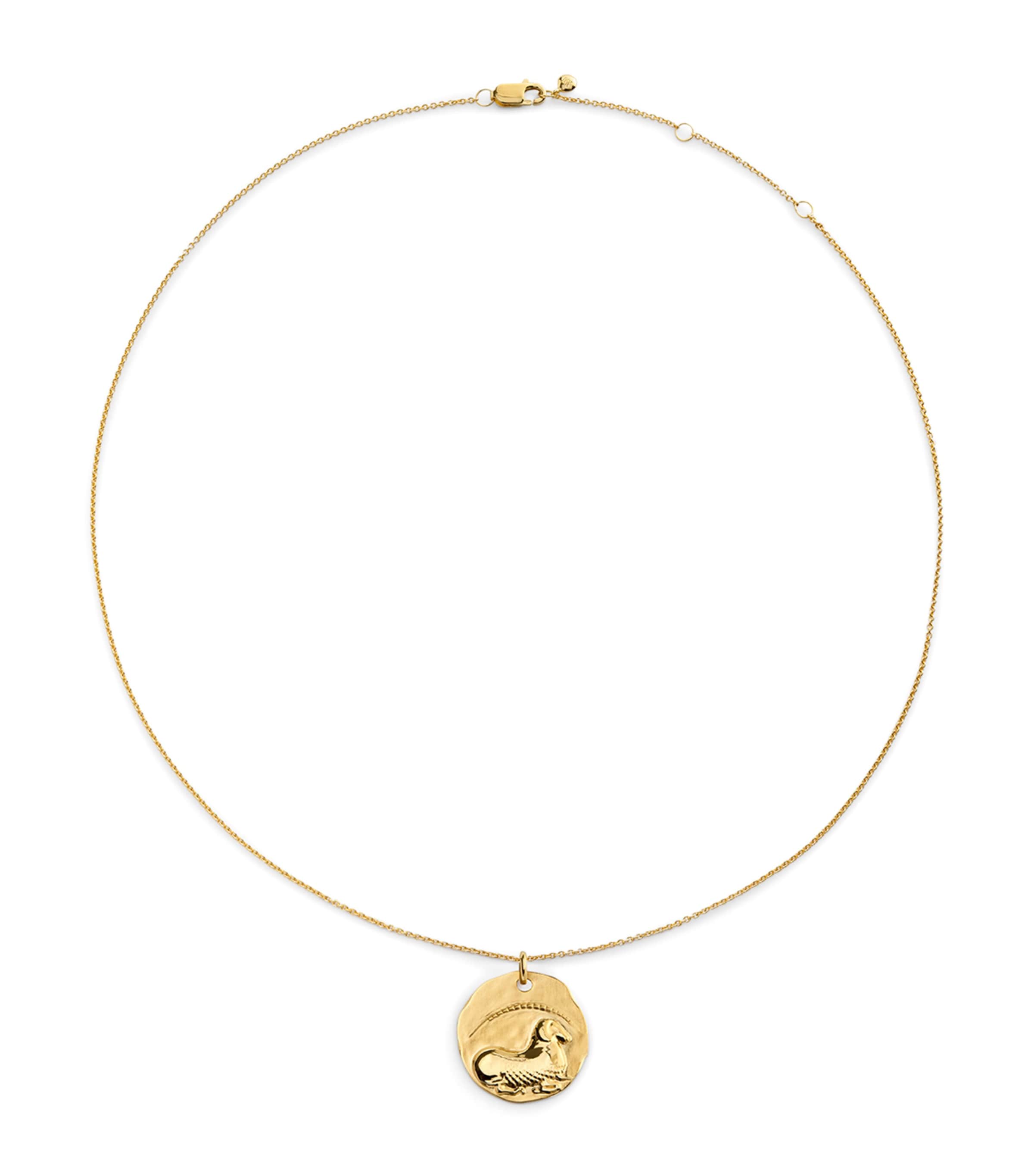 Monica Vinader Gold Vermeil Zodiac Aries Necklace Gold Vermeil