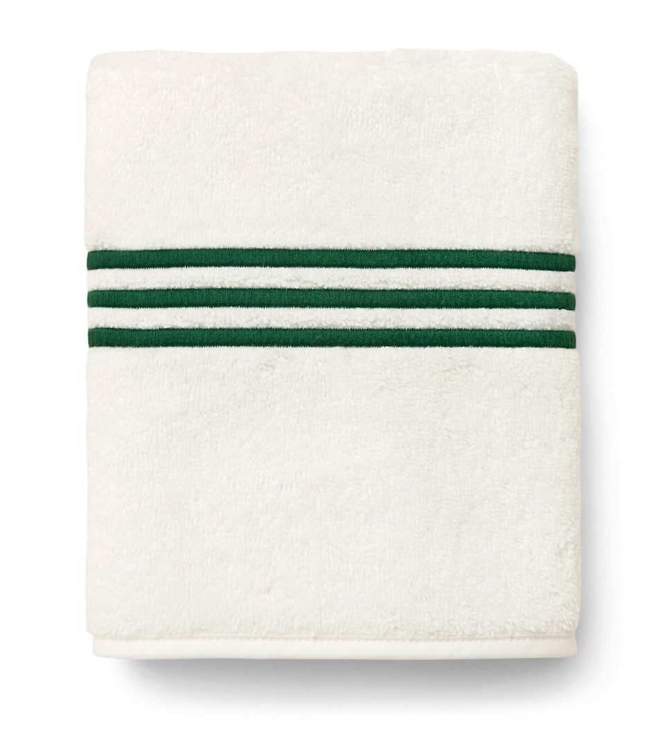 Pratesi Tre Righe Hand Towel (20cm x 30cm) Ivory/emerald