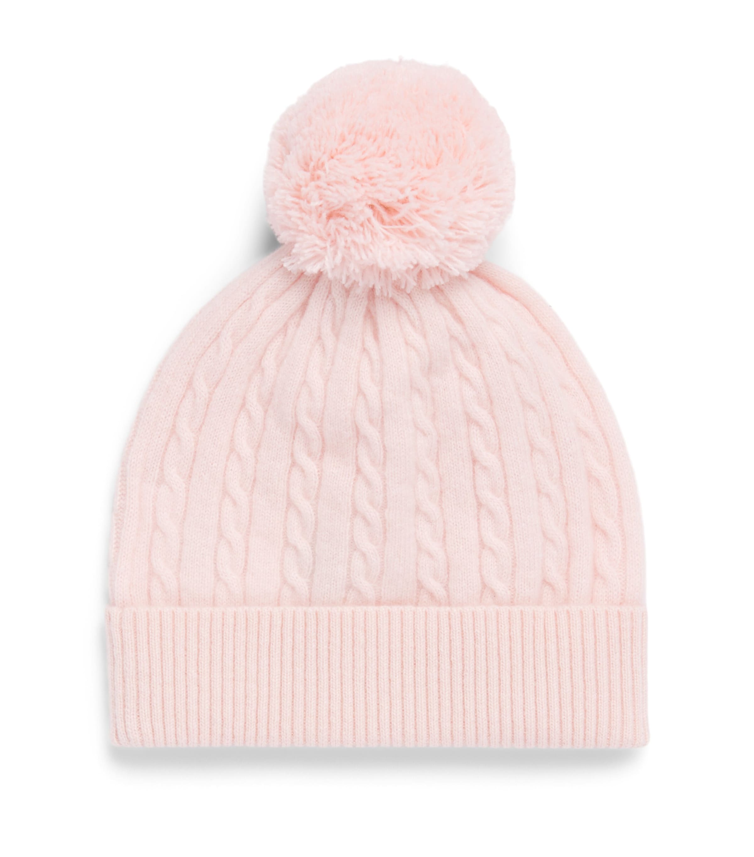 Purebaby Cashmere Cable-Knit Beanie Pnpmel Pale Pnk Mlng