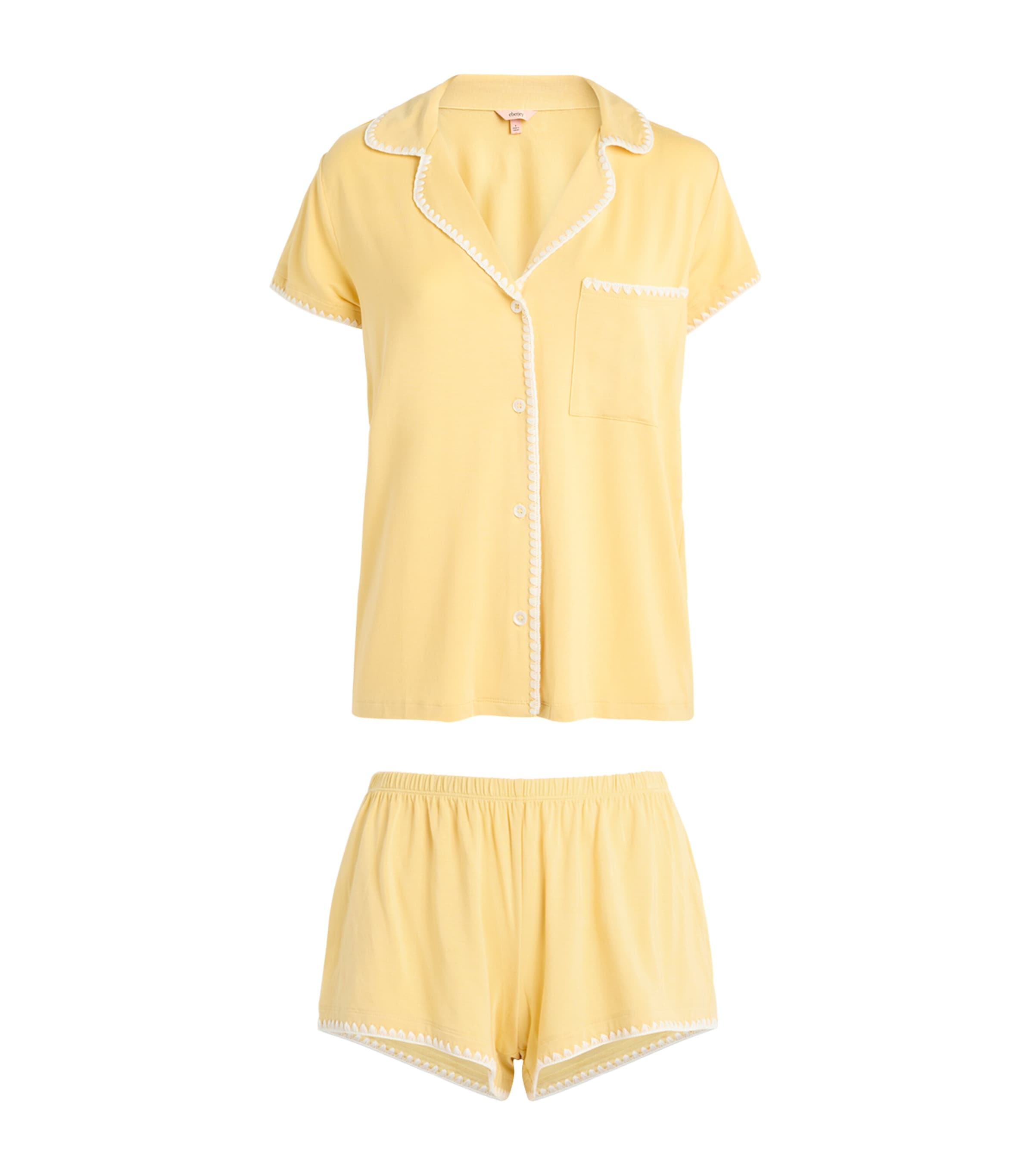Eberjey Womens Short-Sleeve Frida Pyjama Set Sbiv Sunbeam/iv