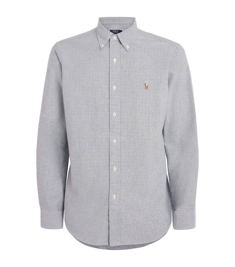 Polo Ralph Lauren Mens Cotton Custom Fit Oxford Shirt Slate