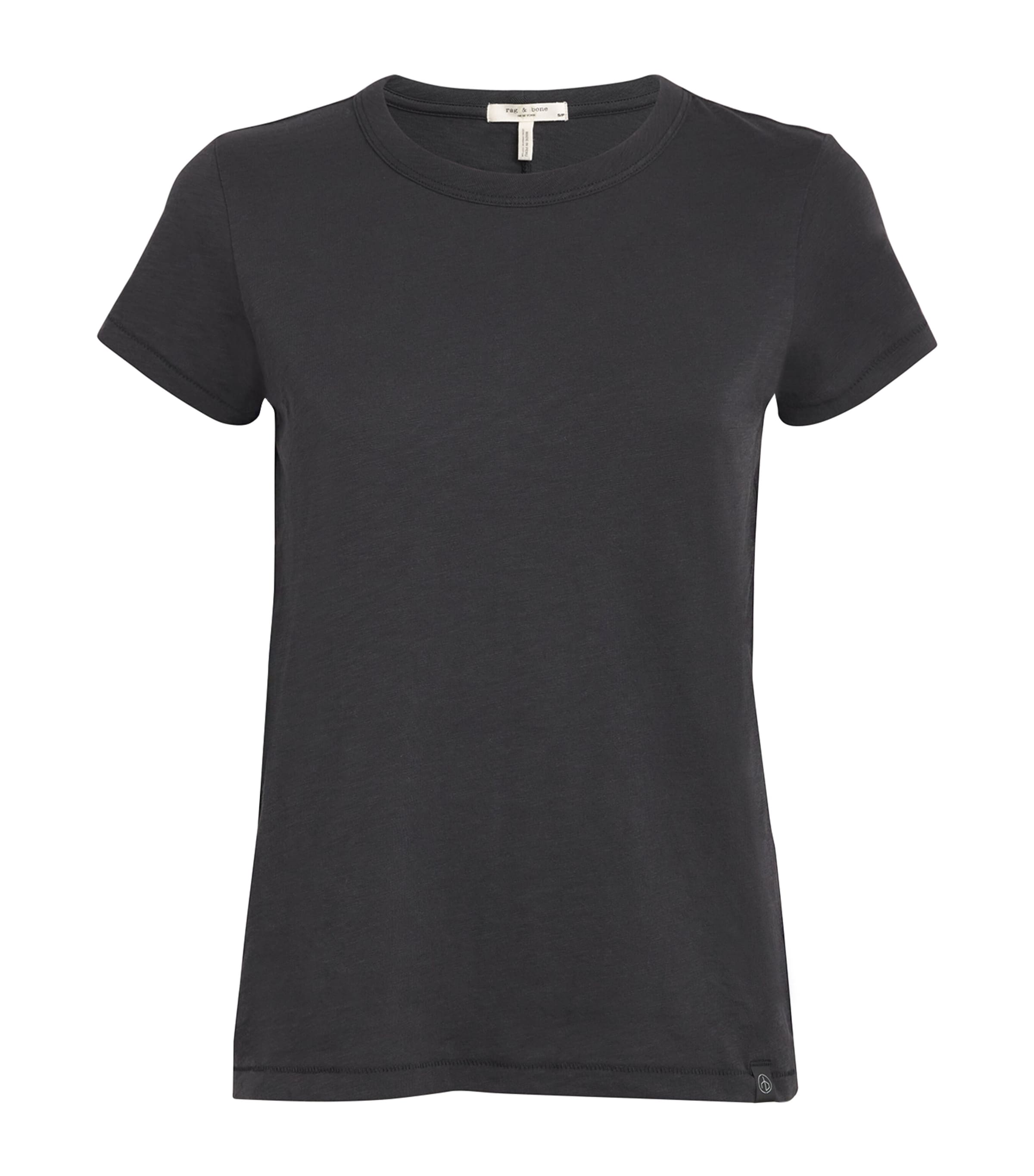 Rag & Bone Womens Pima Cotton The Slub T-Shirt Black