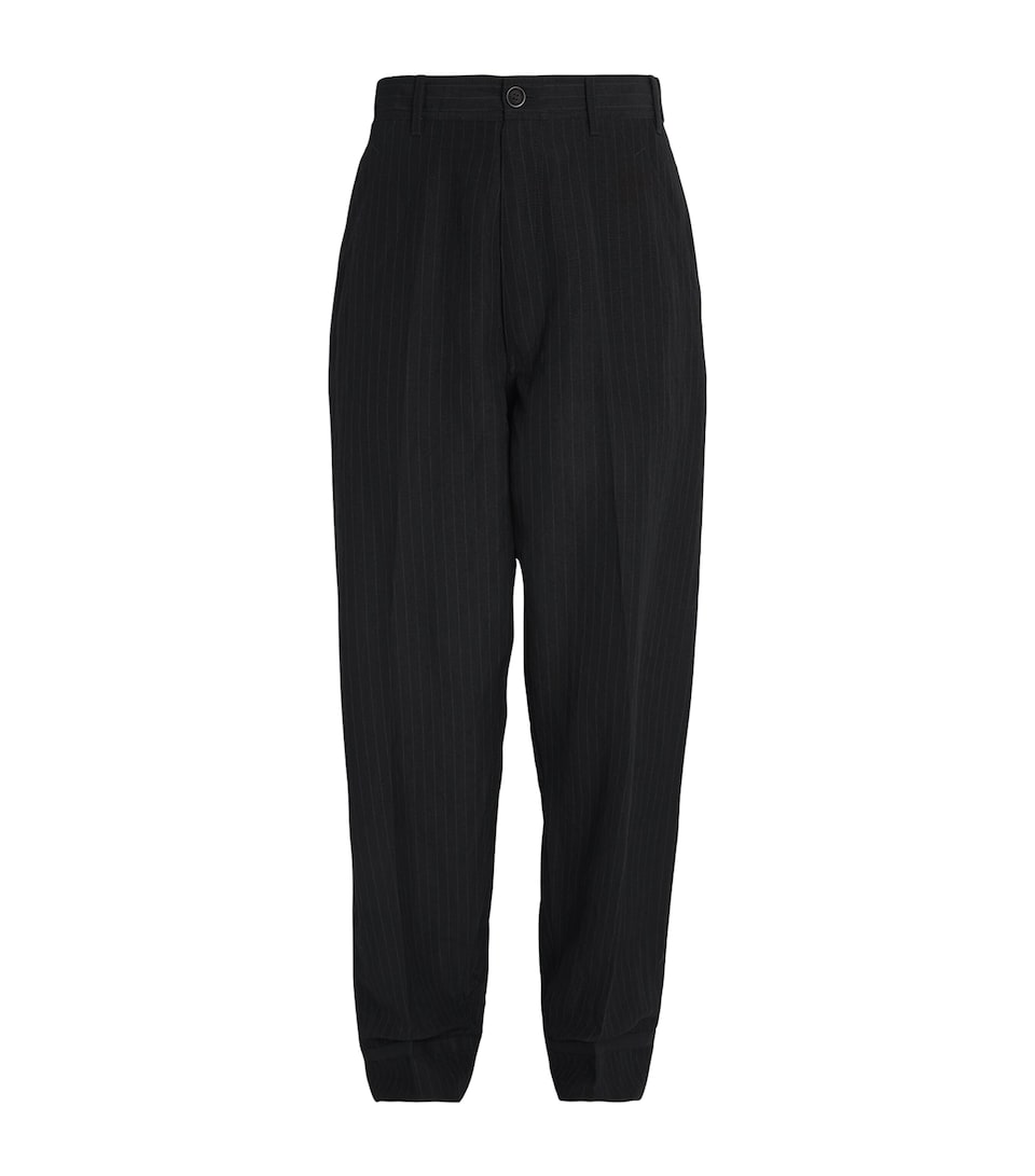Maison Margiela Mens Wool Four Stitch Pinstripe Trousers
