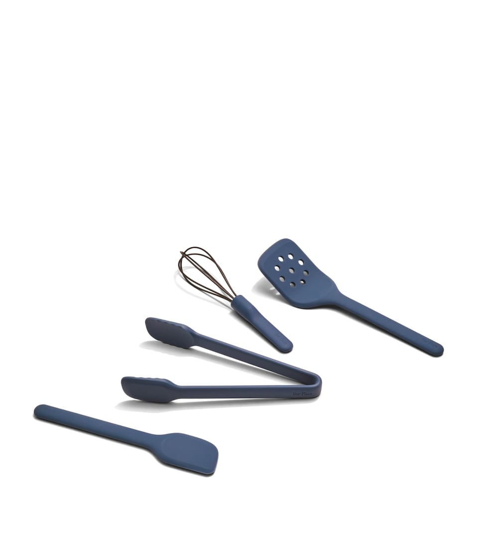 OUR PLACE Mini Silicone Utensils Set Blue Salt
