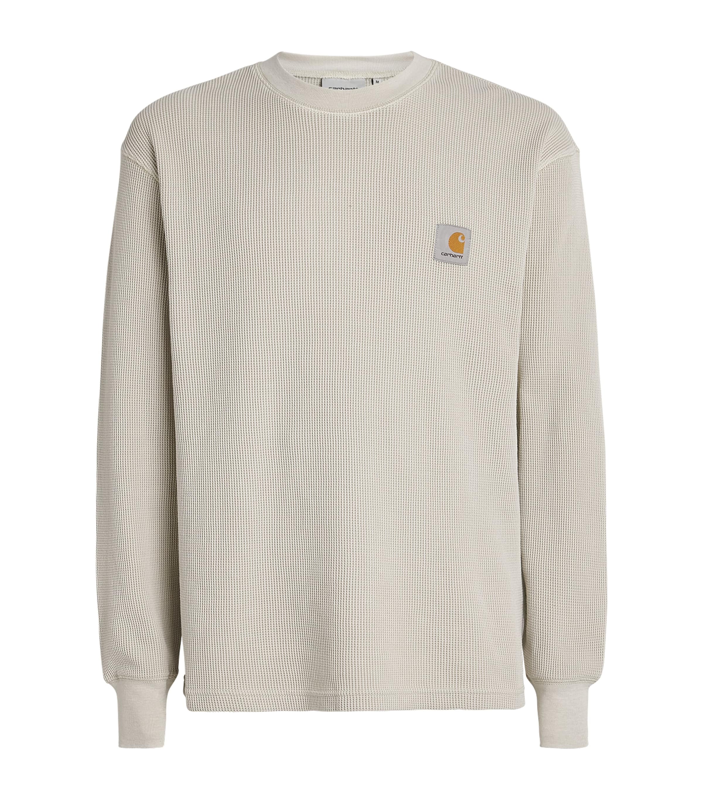 Carhartt WIP Mens Cotton Waffle-Knit Vista T-Shirt Fleur De Sel