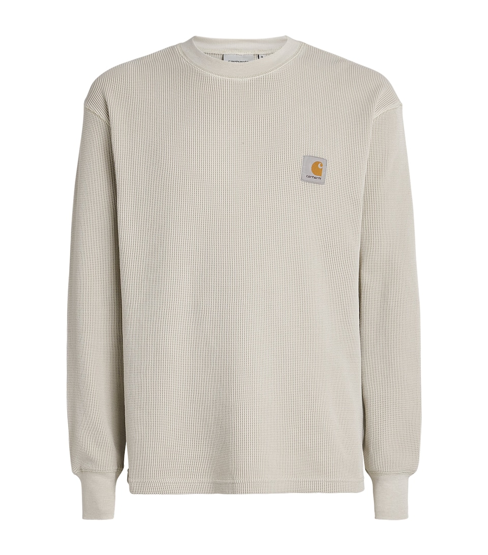 Carhartt WIP Mens Cotton Waffle-Knit Vista T-Shirt Fleur De Sel