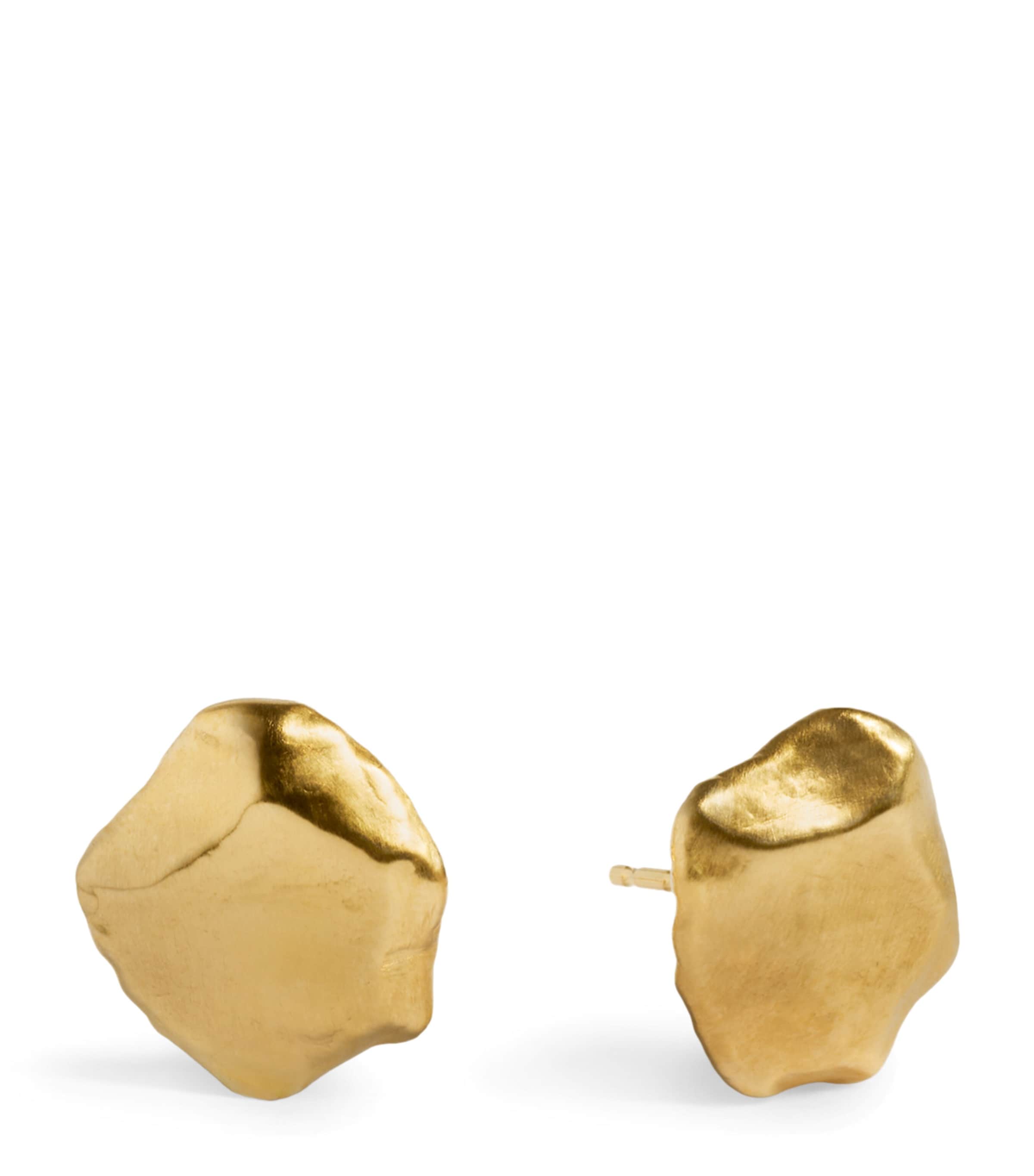 Monica Vinader Gold Vermeil Fragments Stud Earrings Gold