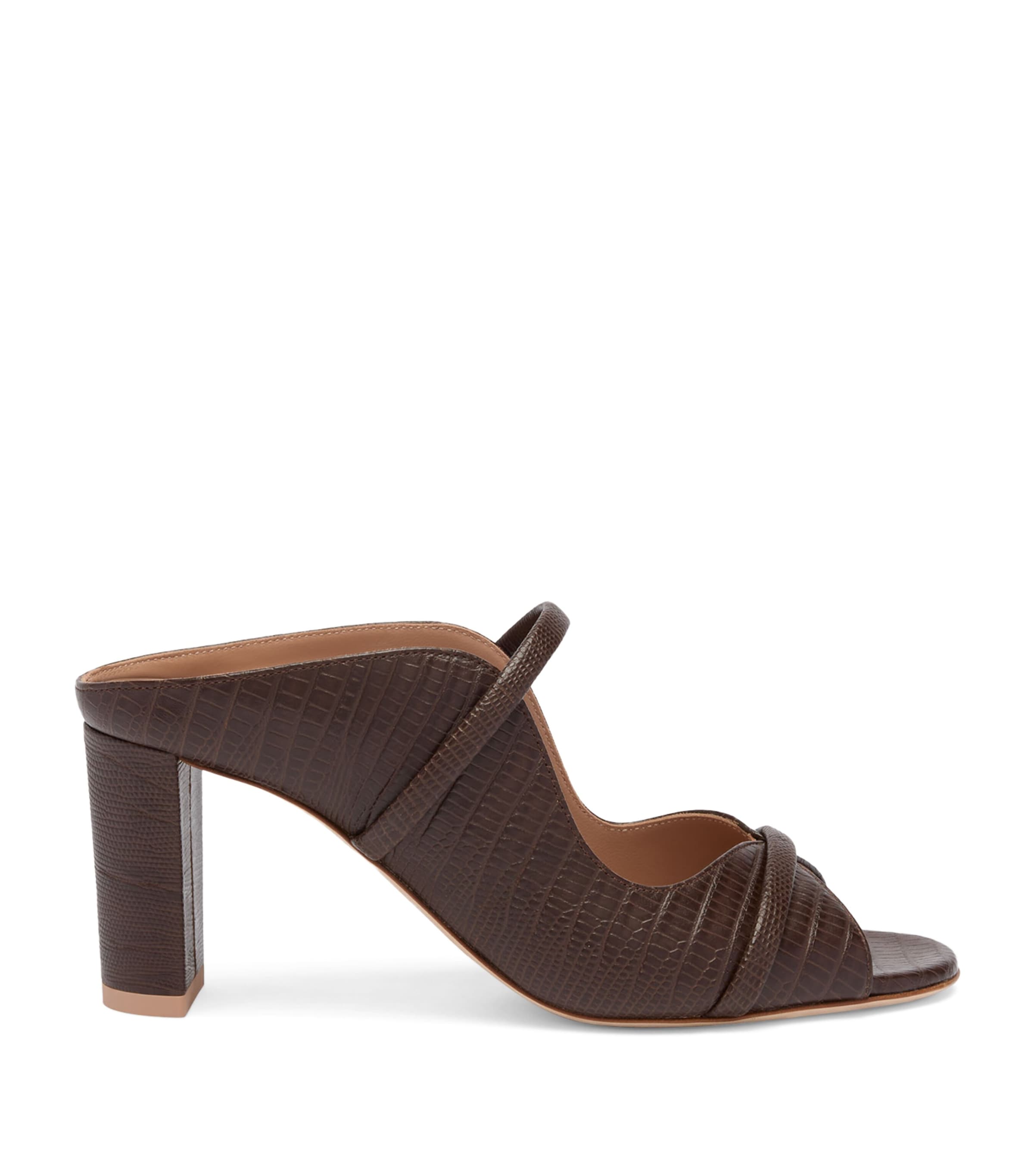 Leather Crocodile-Effect Norah Mules 70