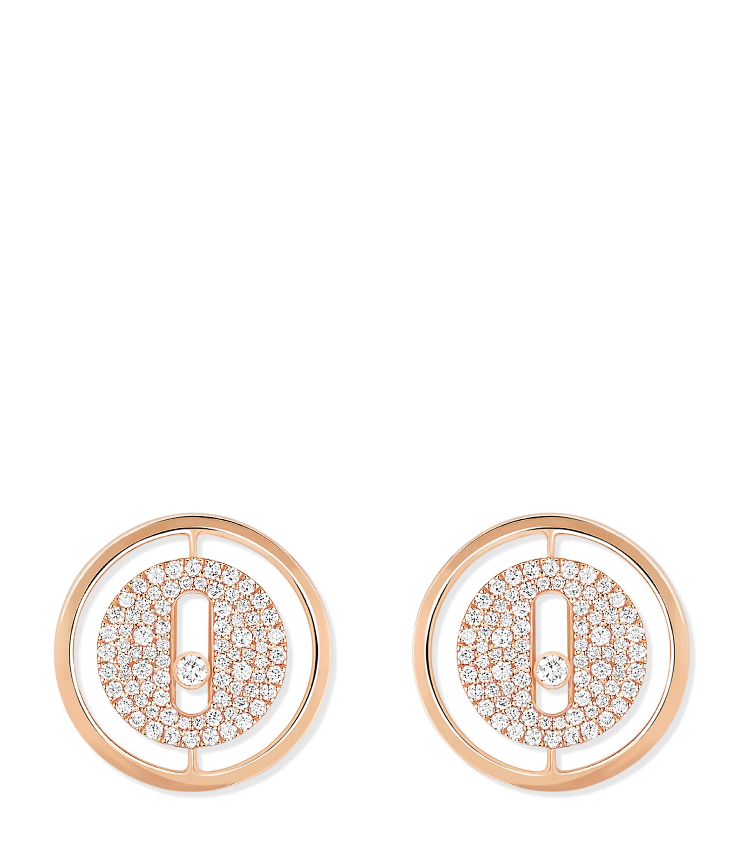 Rose Gold and Diamond Lucky Move Earrings
