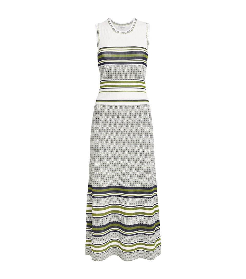 Rib-Knit Stripe Dawna Midi Dress