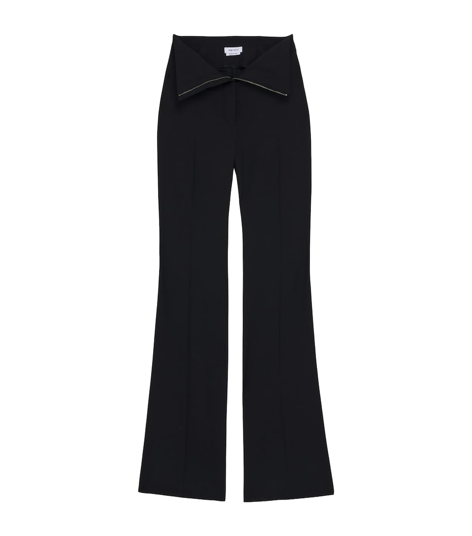 Wool Foldover-Waist Trousers