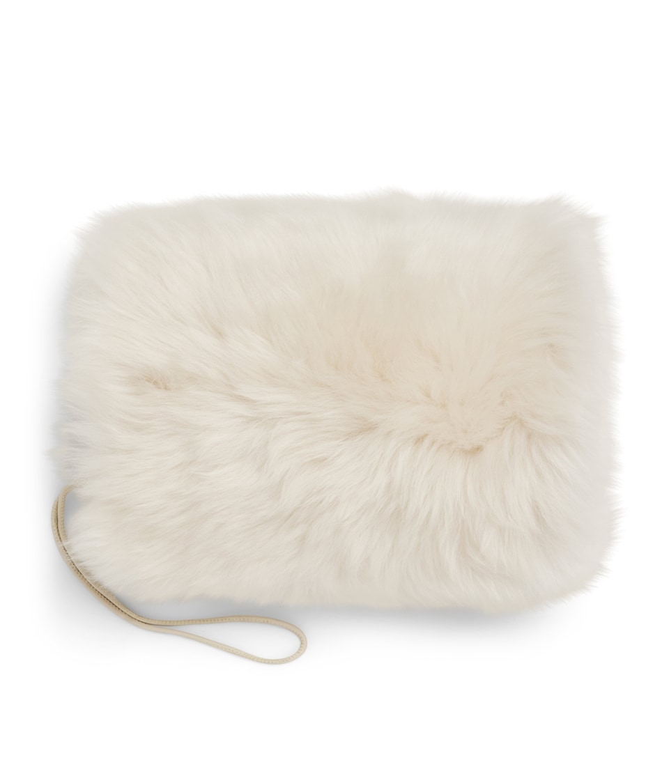 Mackage Shearling Viverra Hand Muff Off White