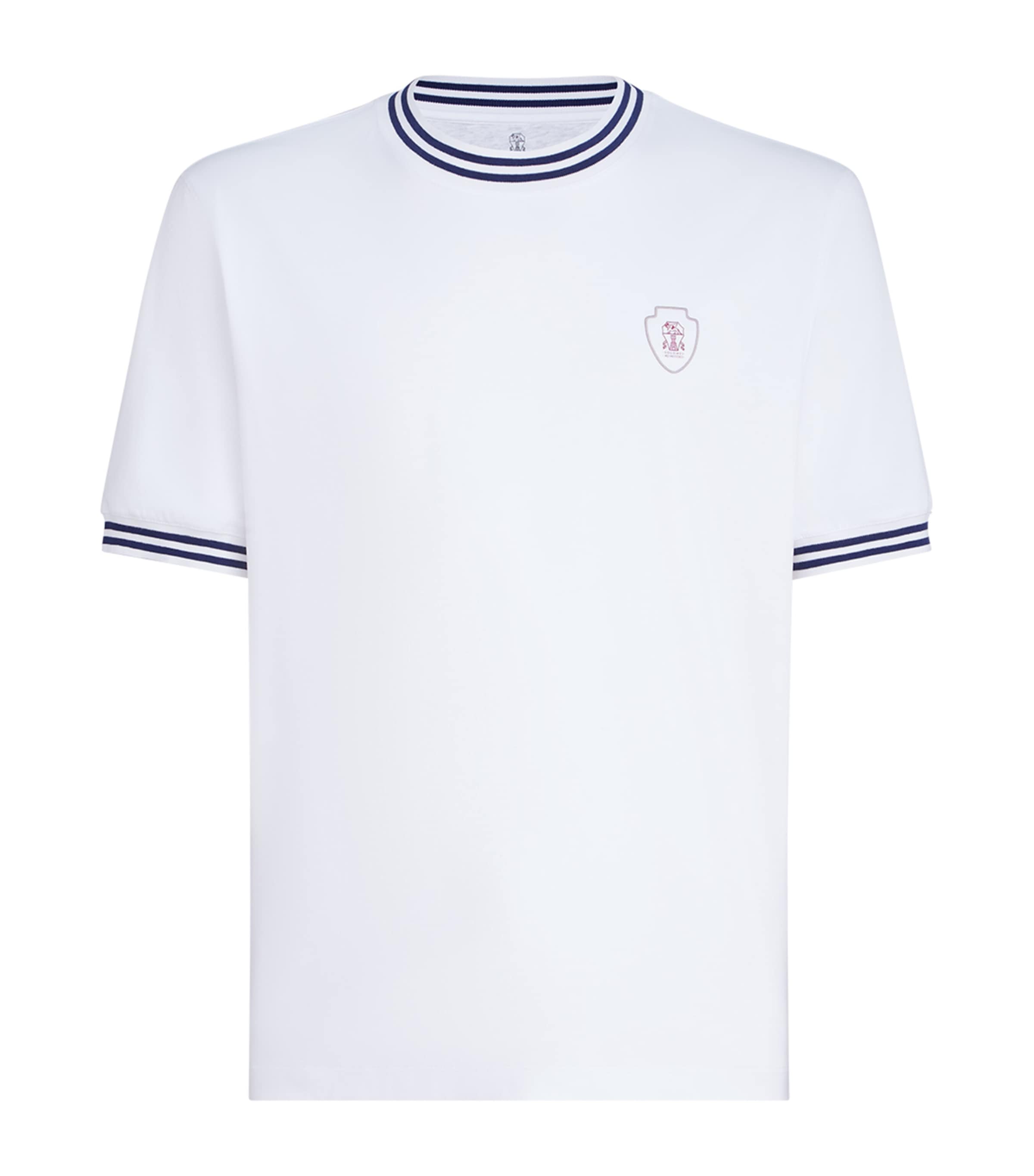 Brunello Cucinelli Mens Cotton Crest T-Shirt