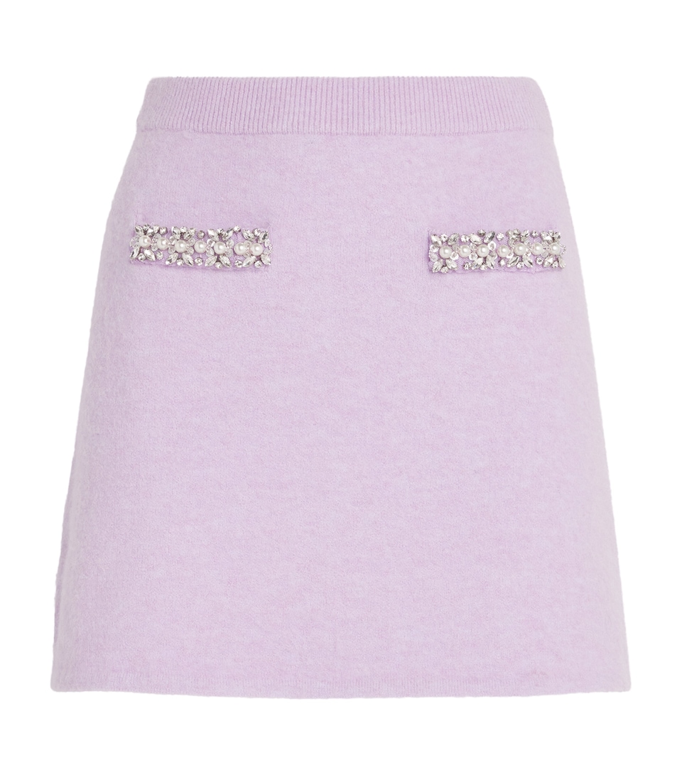 Crystal-Embellished Mini Skirt