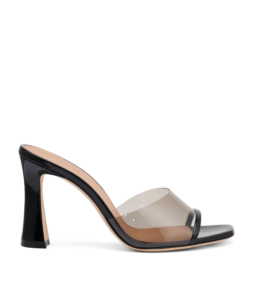 Malone Souliers PVC Roxanne Heeled Sandals 90 Black