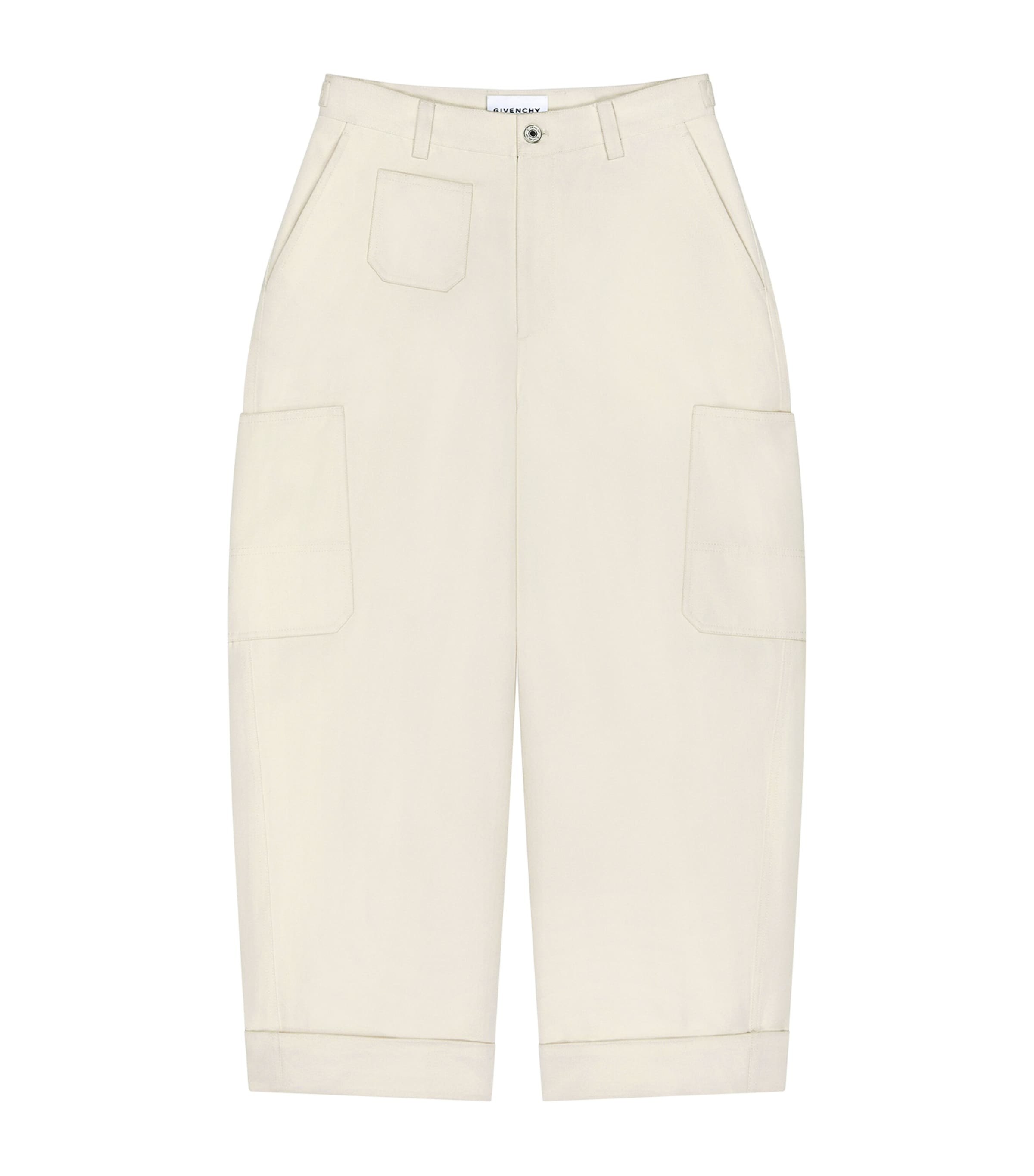 Givenchy Cotton-Wool Cocoon Cargo Trousers Ivory